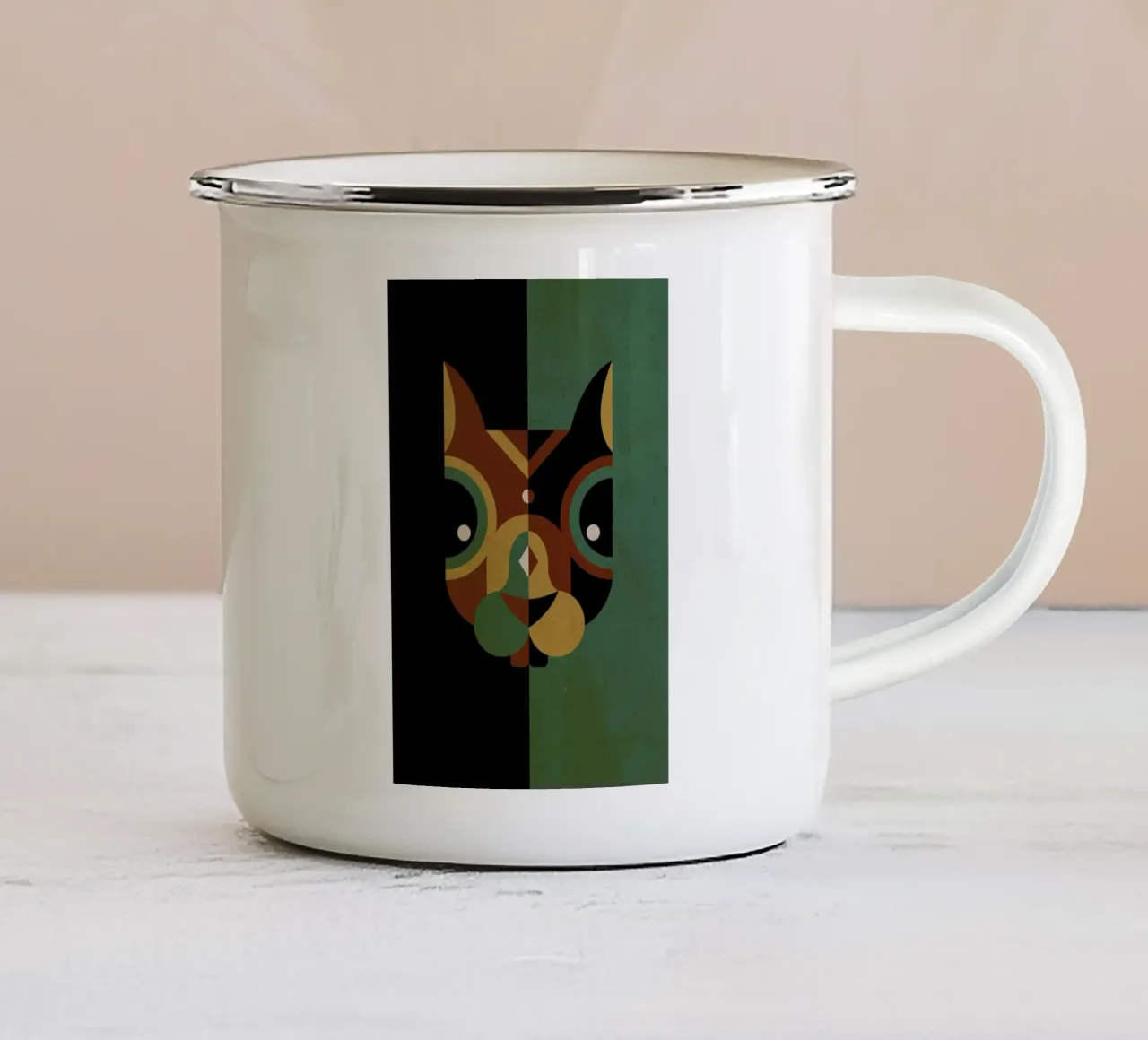 Squirrel taza de esmalte de Oscar Odd Diodoro