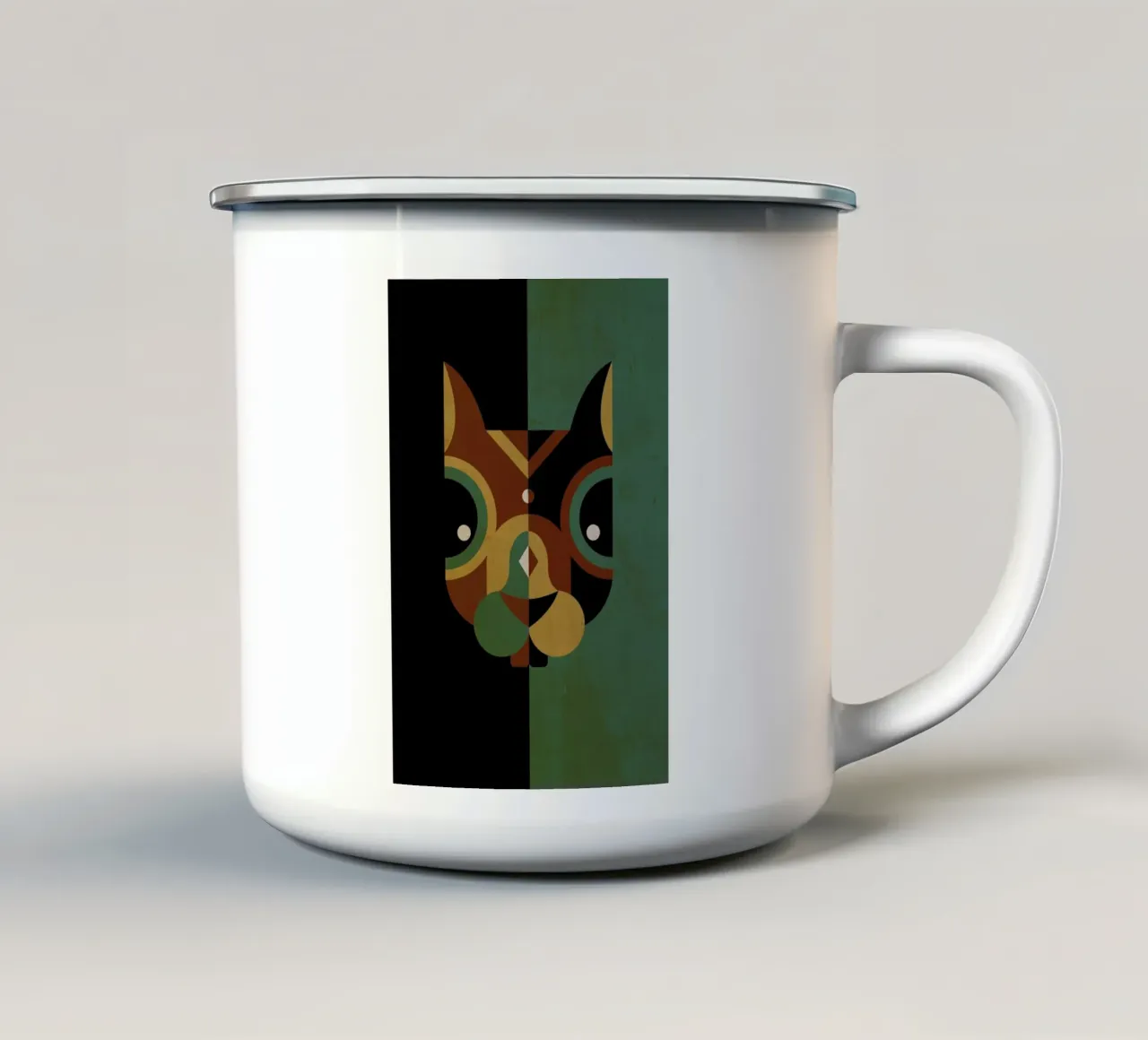 Squirrel taza de esmalte de Oscar Odd Diodoro