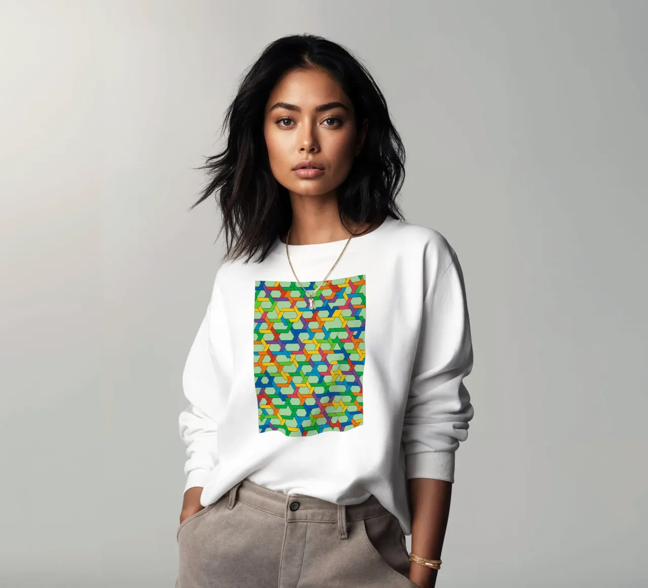 vector de línea de malla abstracta sudadera de oneway