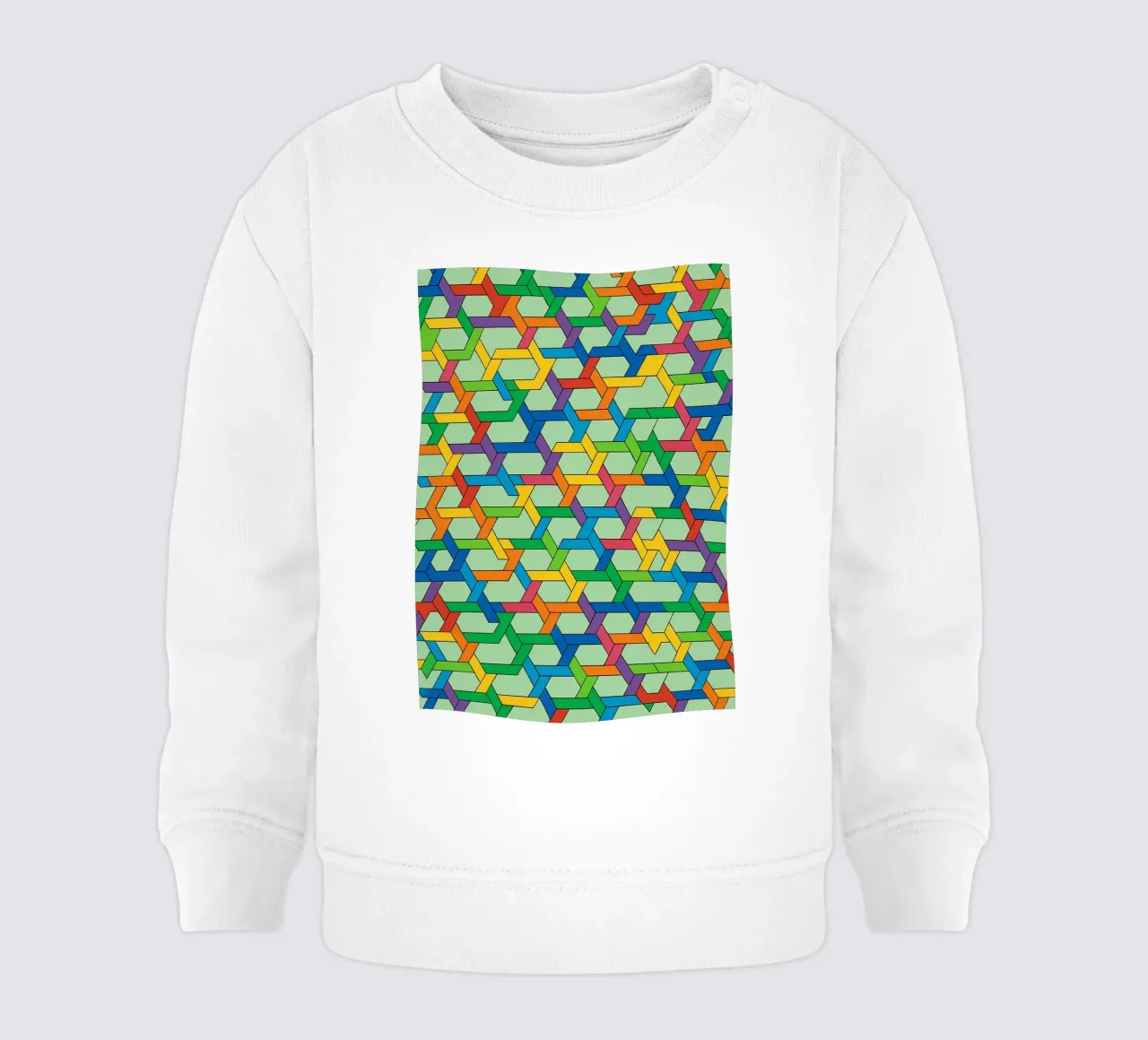 vector de línea de malla abstracta sudadera de bebé de oneway