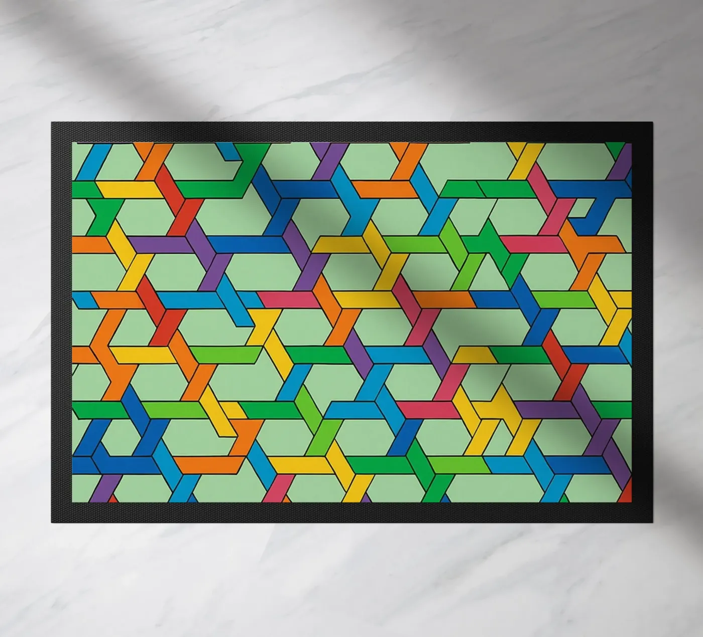 abstracte singellijn vector deurmat van oneway