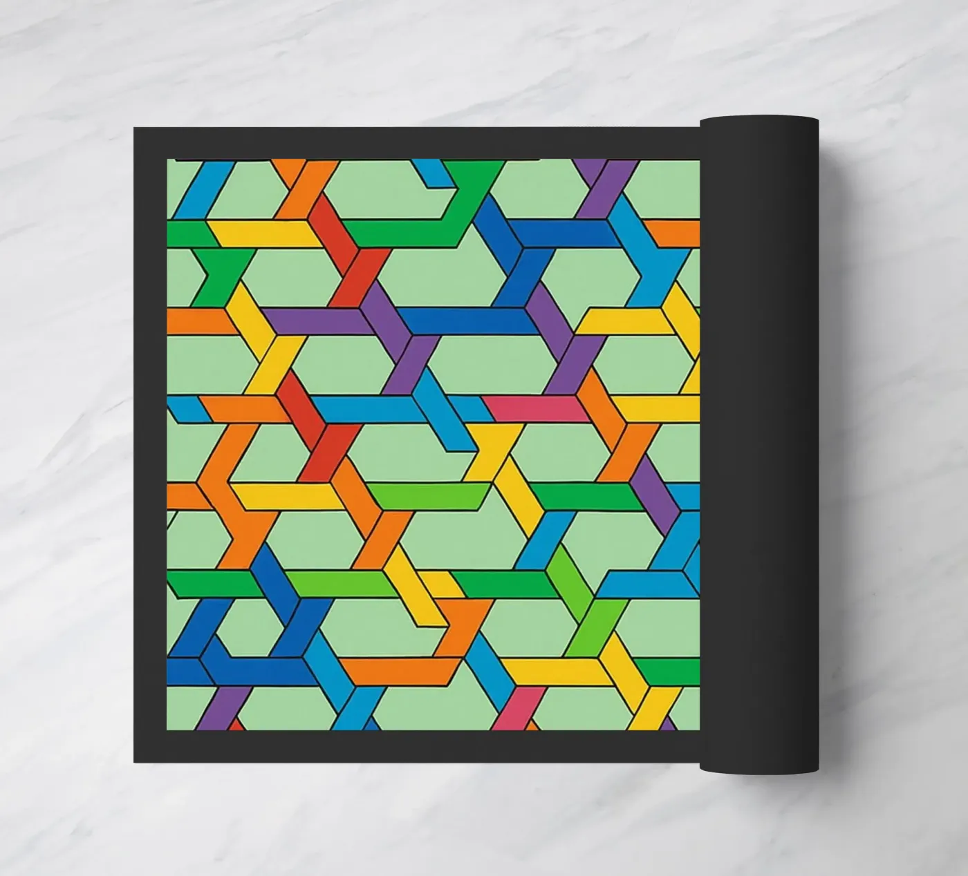 abstracte singellijn vector deurmat van oneway