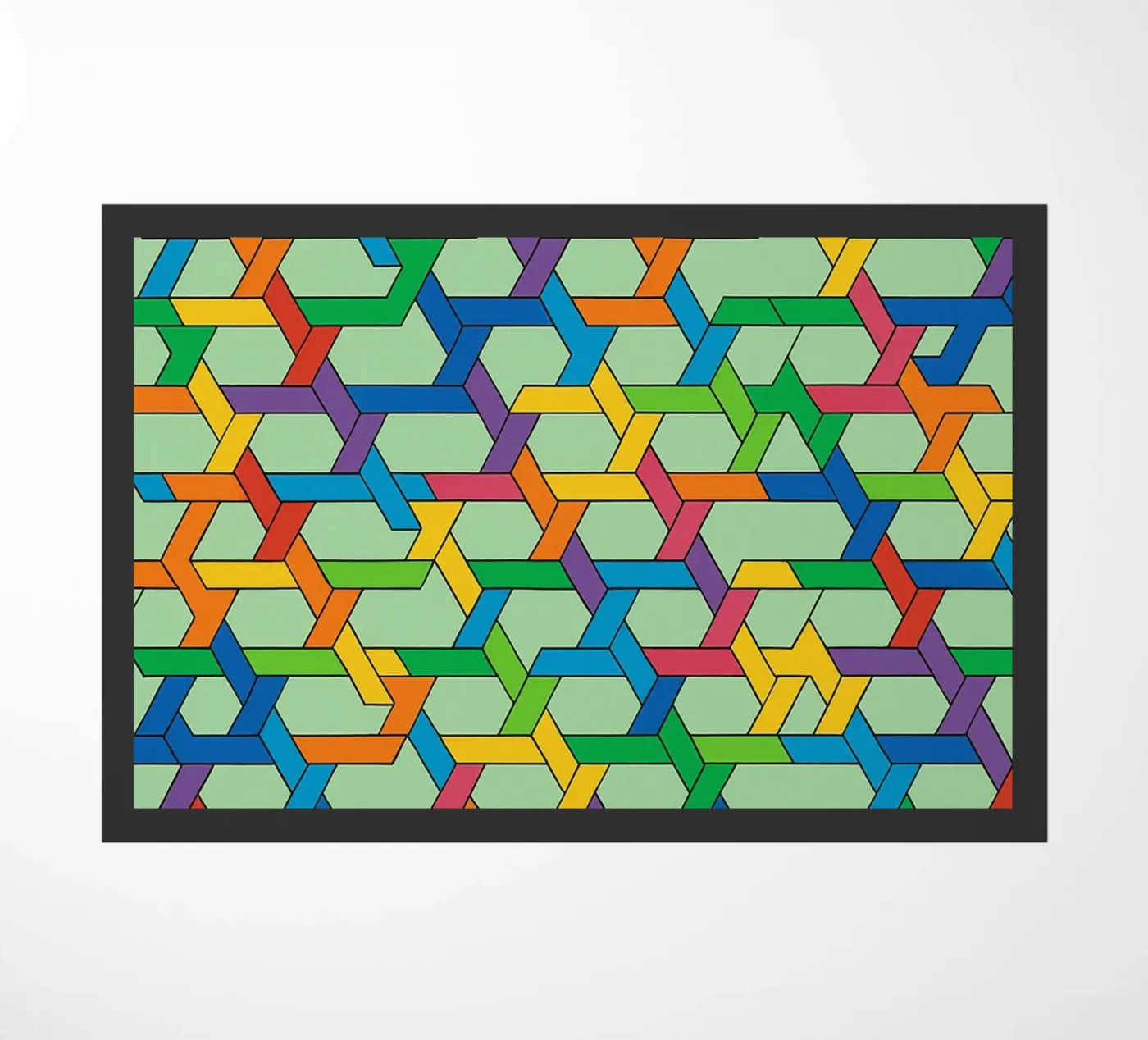 abstracte singellijn vector deurmat van oneway