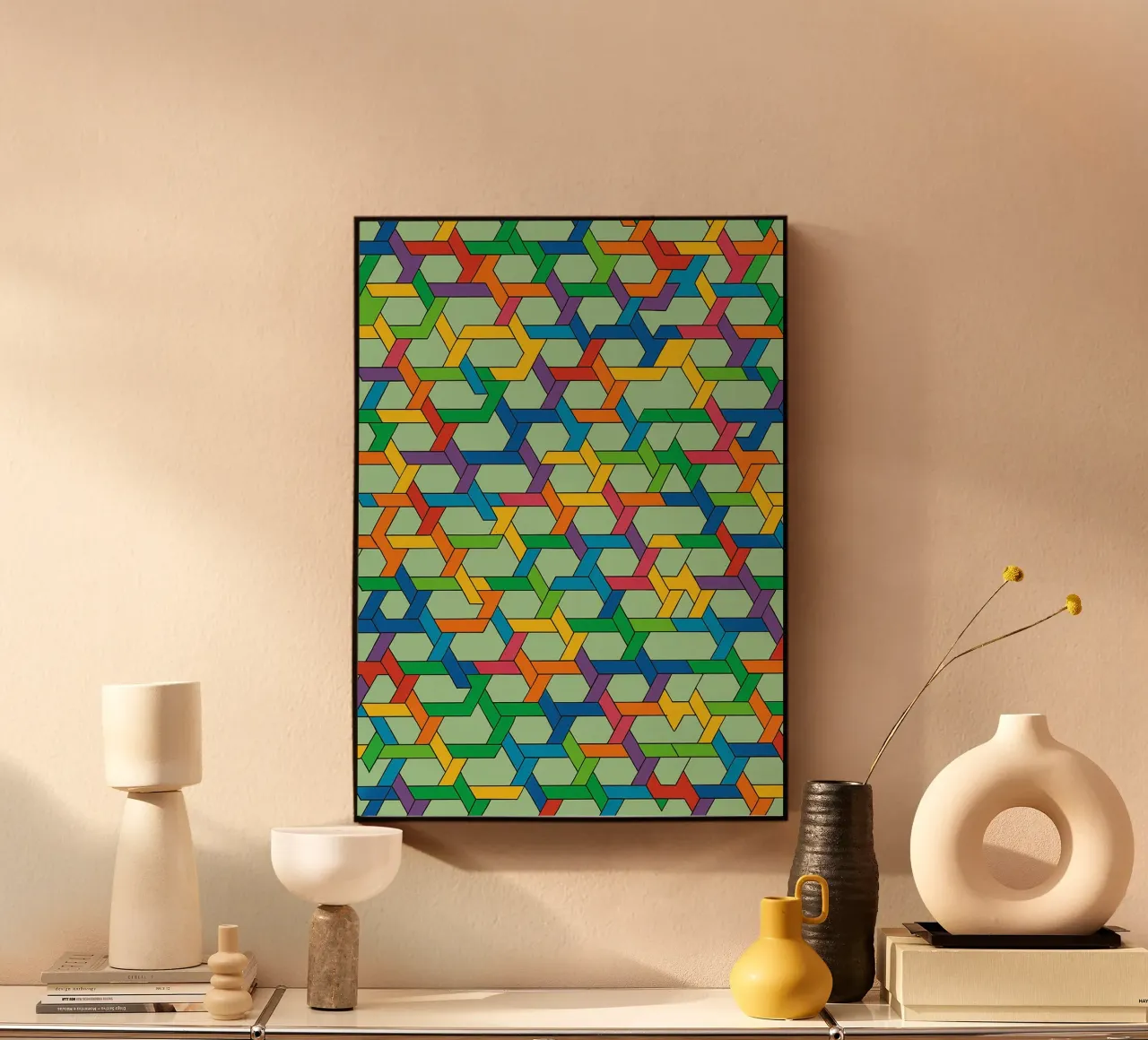 vector de línea de malla abstracta metacrilato de oneway
