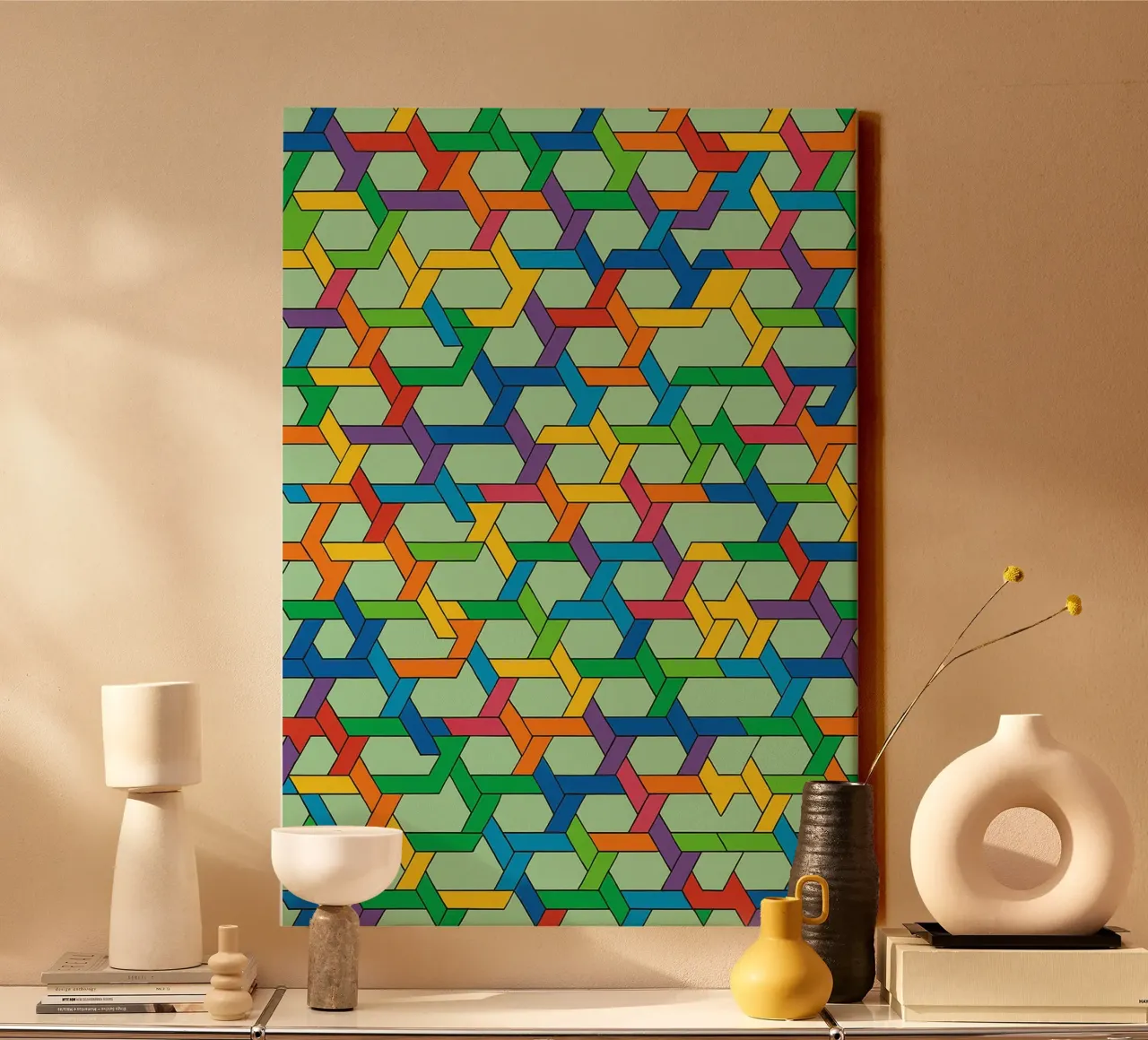 abstract webbing line vector canvas by oneway