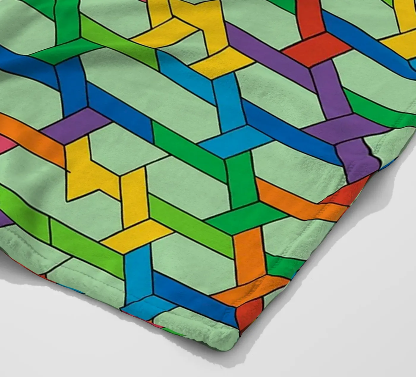abstracte singellijn vector fleecedeken van oneway