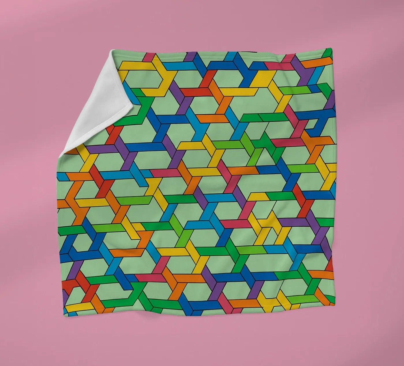 abstracte singellijn vector fleecedeken van oneway