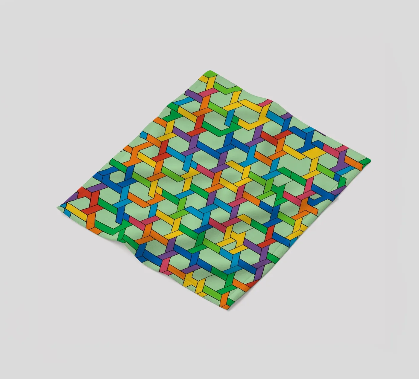 abstracte singellijn vector fleecedeken van oneway