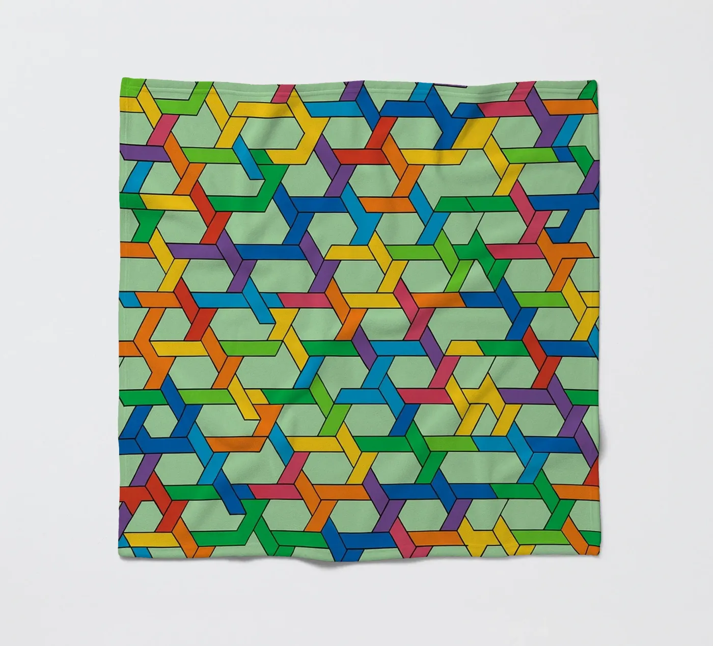 abstracte singellijn vector fleecedeken van oneway