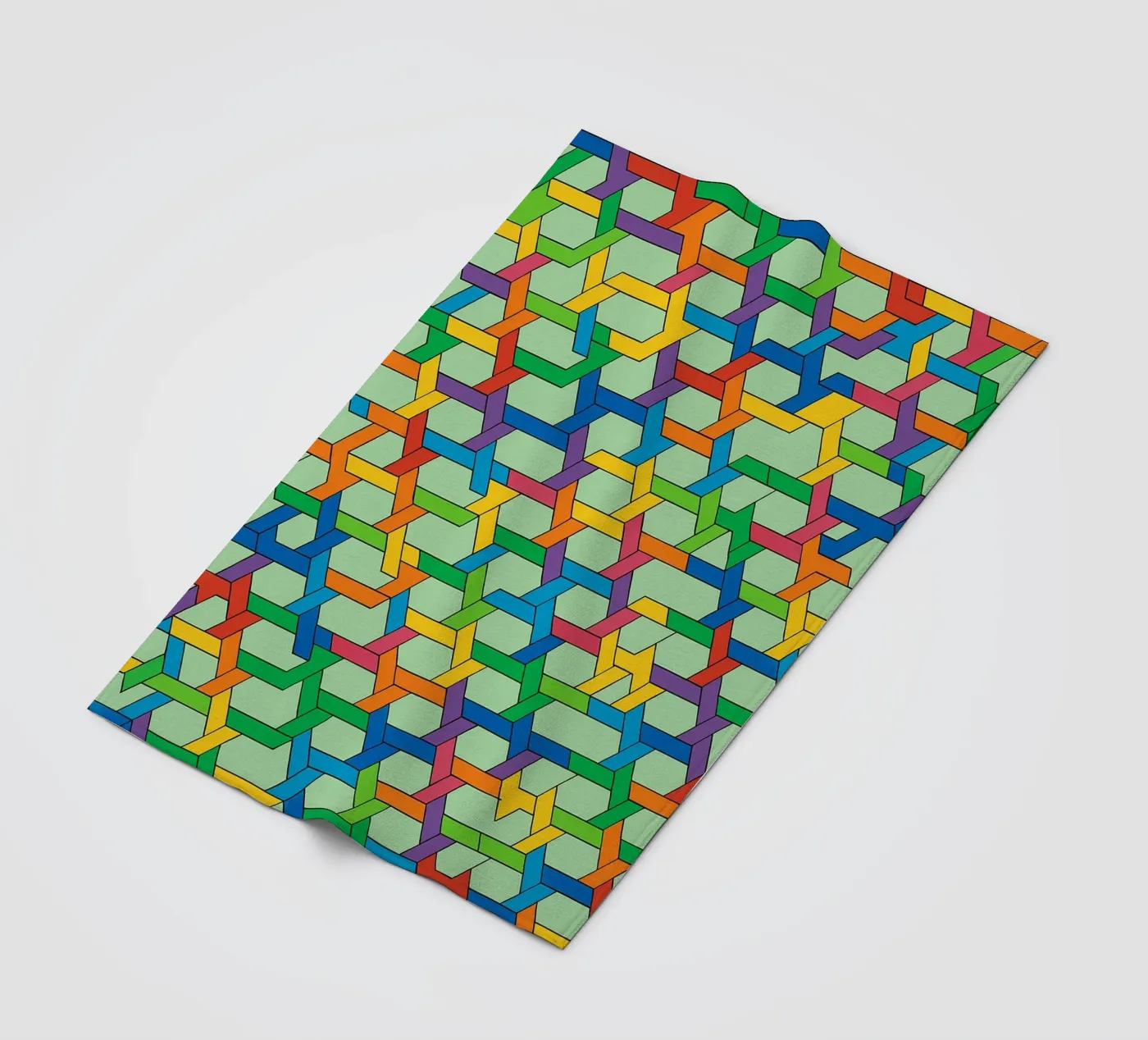 abstracte singellijn vector fleecedeken van oneway