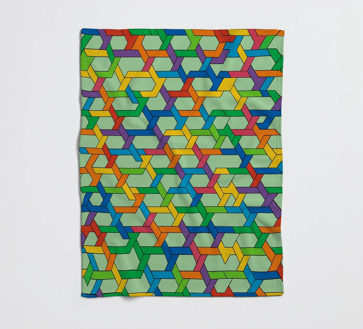 abstracte singellijn vector fleecedeken van oneway