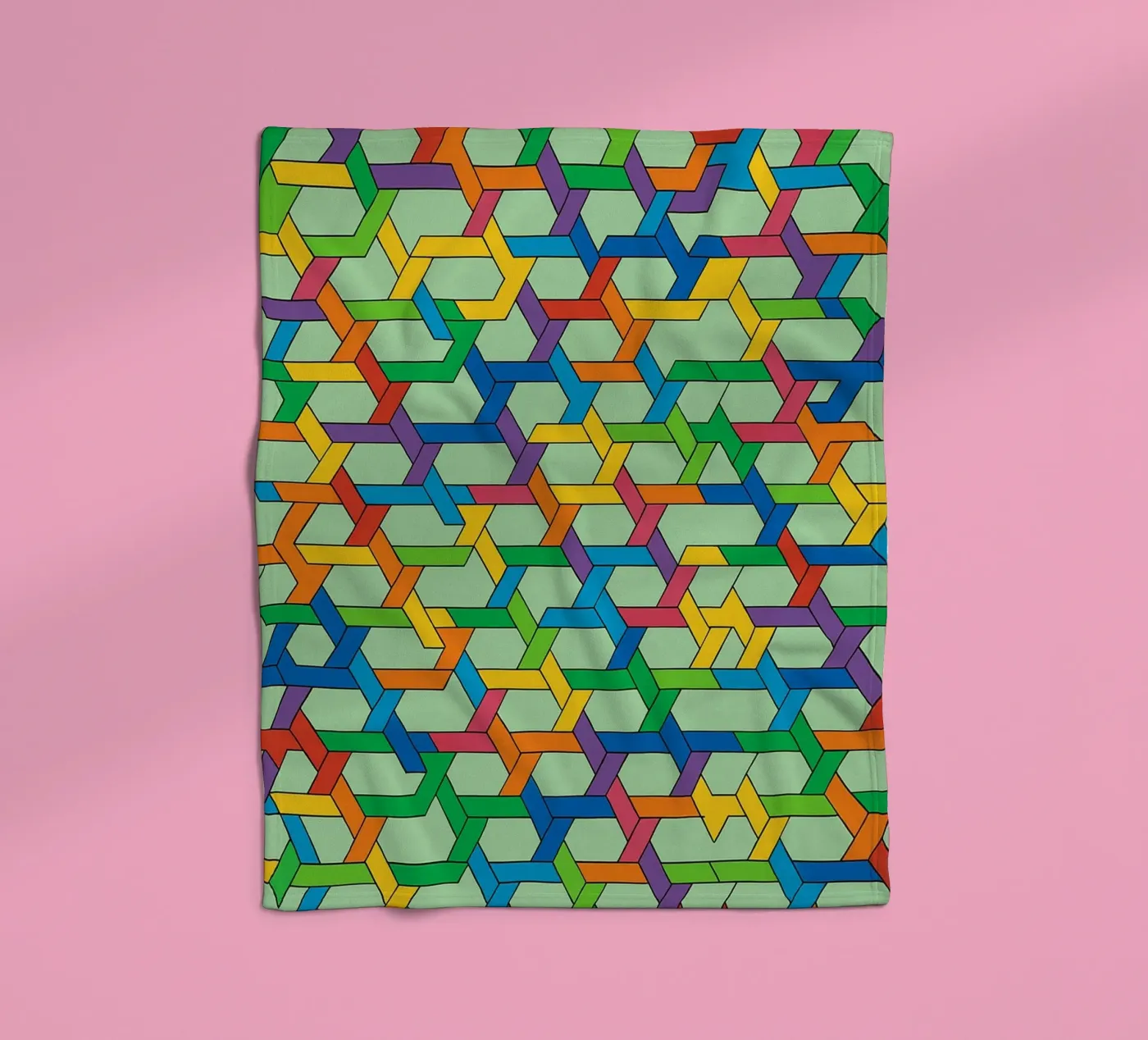 abstracte singellijn vector fleecedeken van oneway