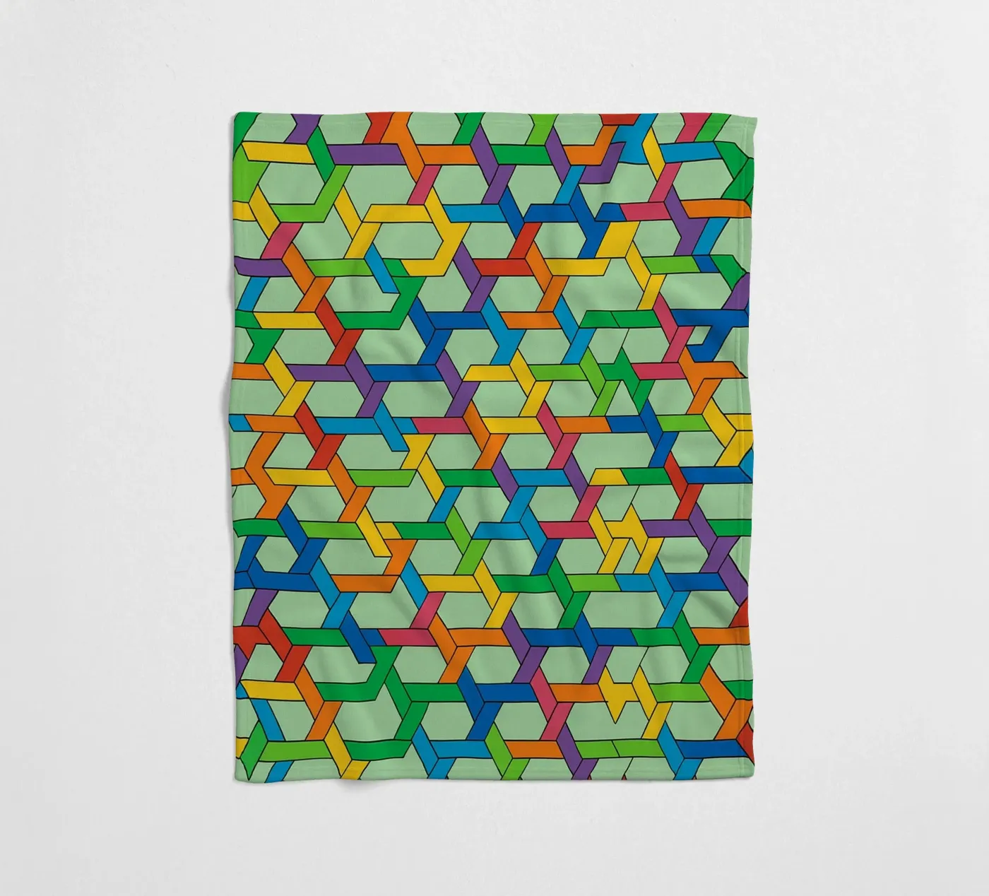 abstracte singellijn vector fleecedeken van oneway