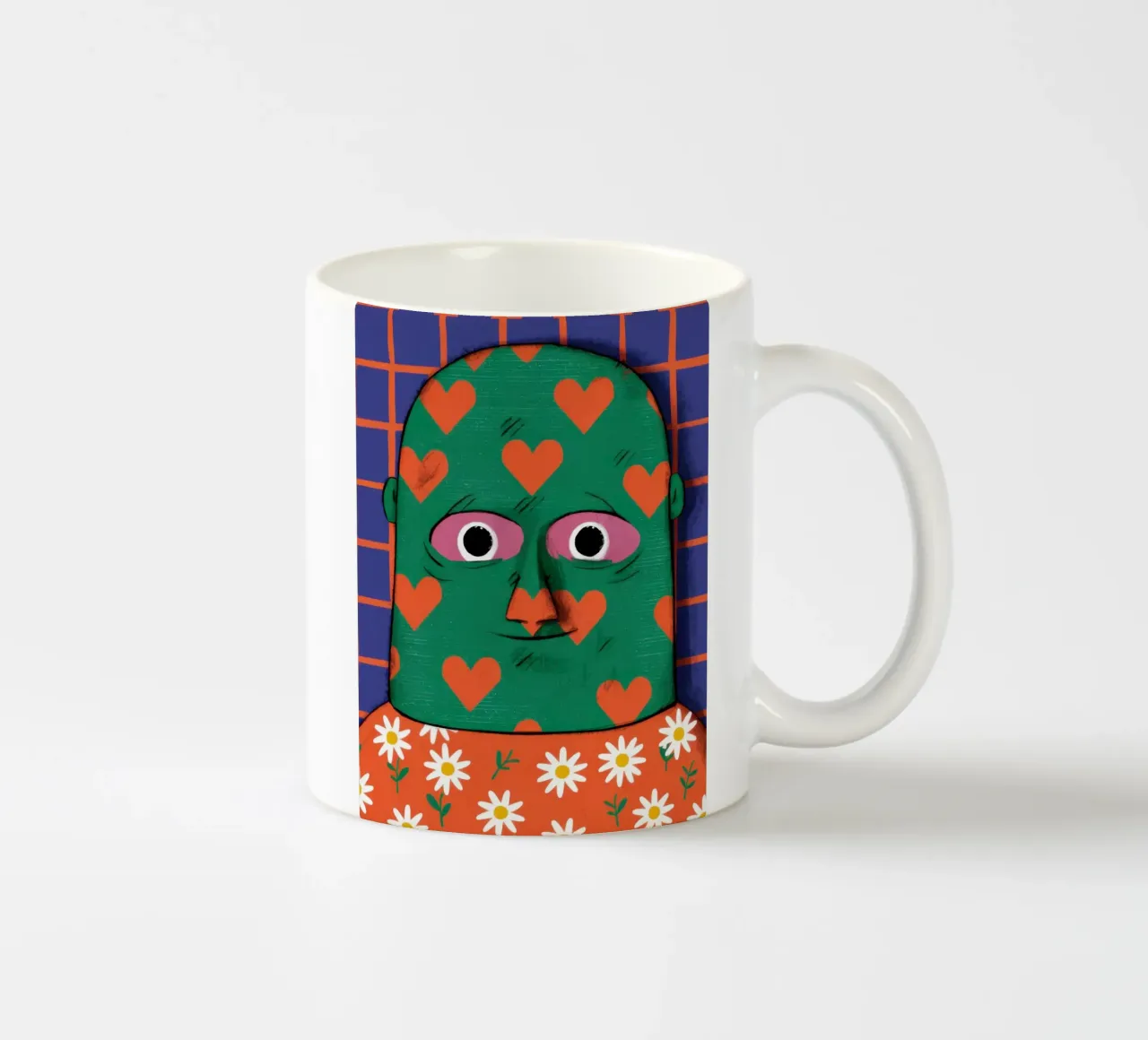 Amico dal cuore verde tazza in ceramica da Arcane Lines