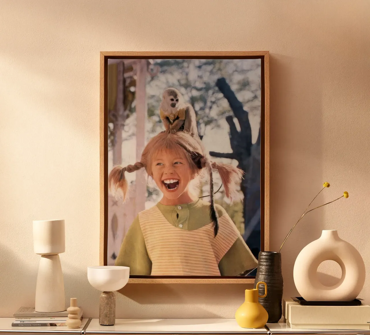 poster di pippi langstrumpf tela con Cornice a cassetta da Earl Beeman