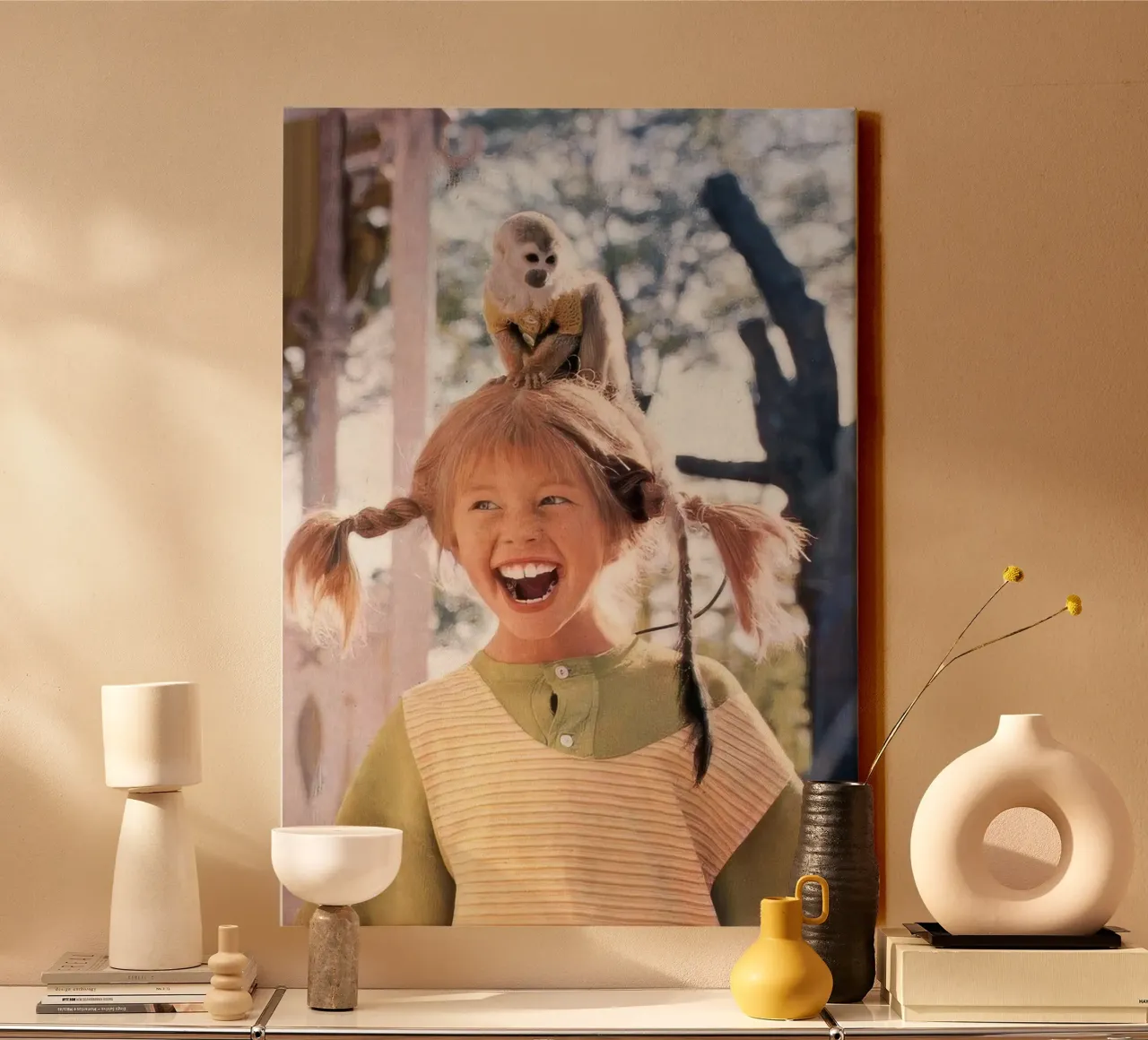 poster di pippi langstrumpf tela con Cornice a cassetta da Earl Beeman