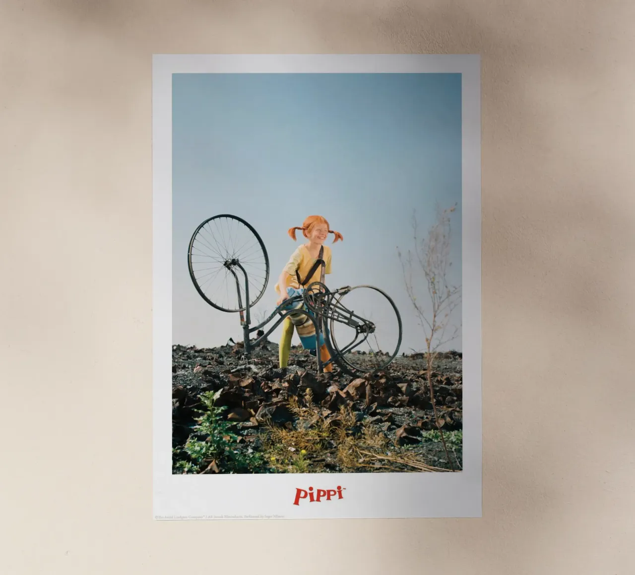 Pippi Calzelunghe e la sua bicicletta pellicola backlit da Earl Beeman