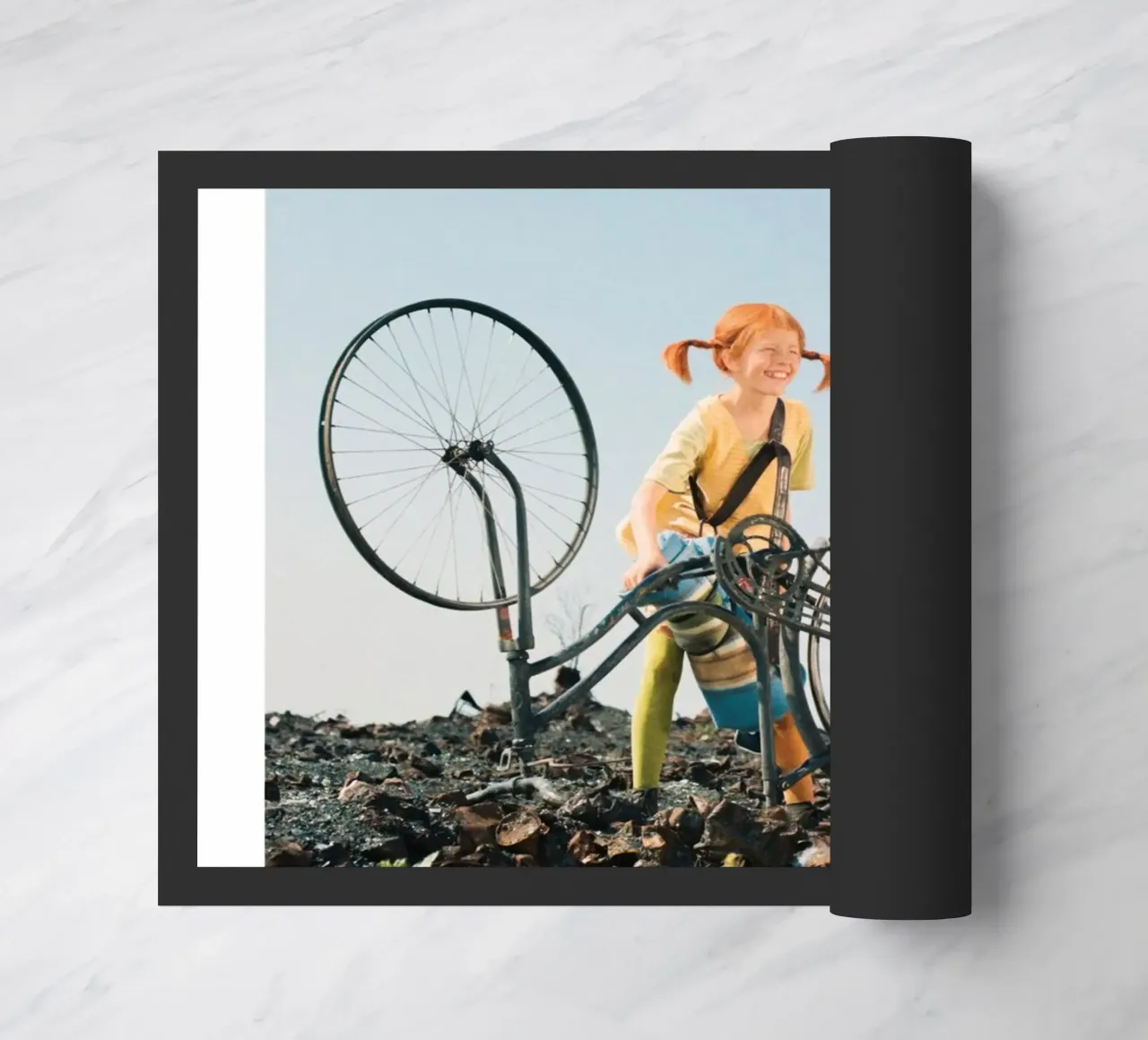 Pippi Calzelunghe e la sua bicicletta zerbino da Earl Beeman