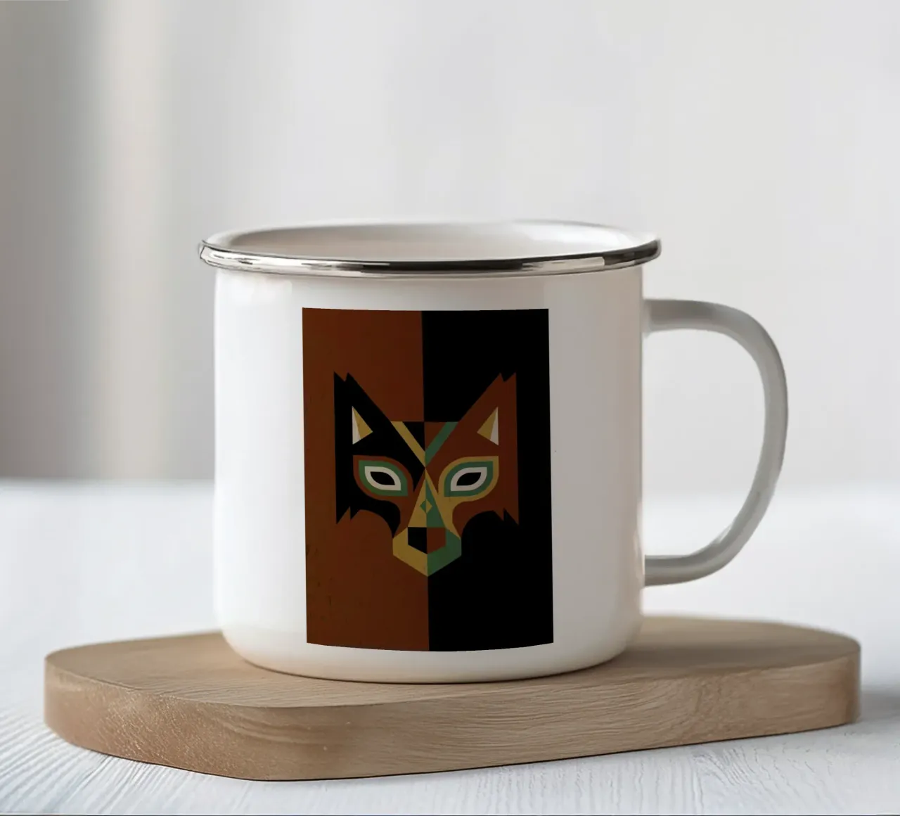 Wolf tazza in smalto da Oscar Odd Diodoro