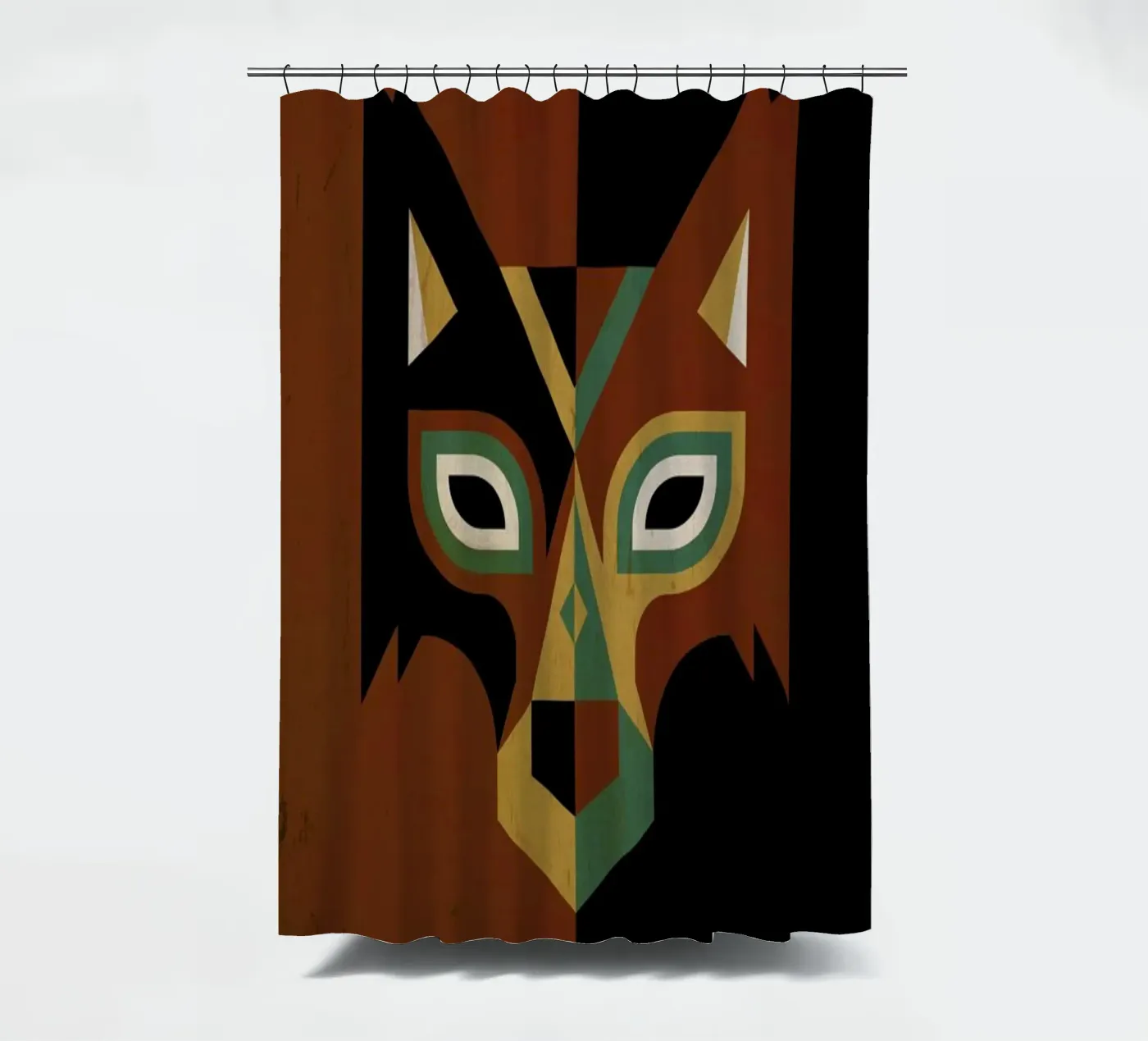 Wolf douchegordijn van Oscar Odd Diodoro