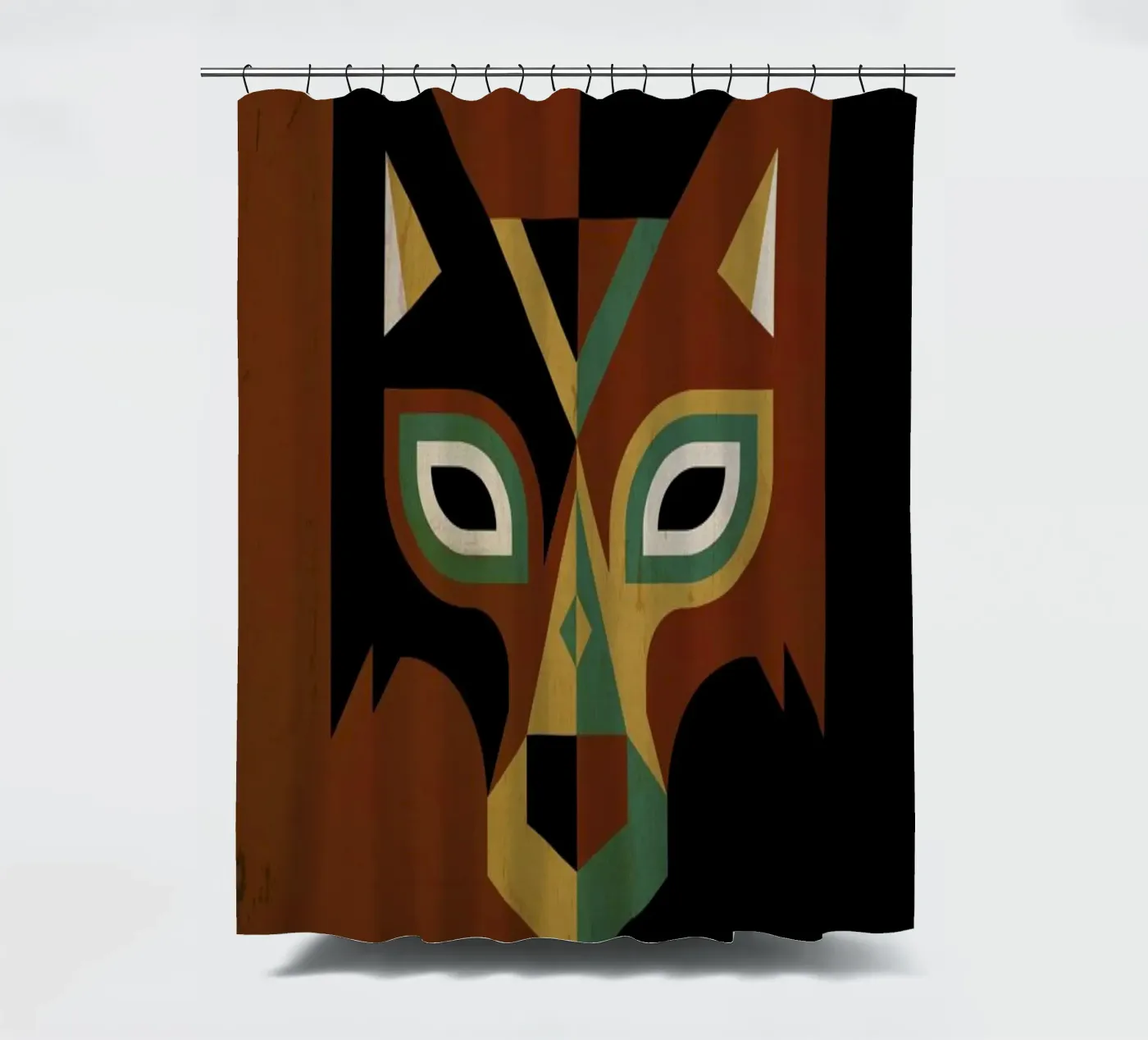 Wolf douchegordijn van Oscar Odd Diodoro