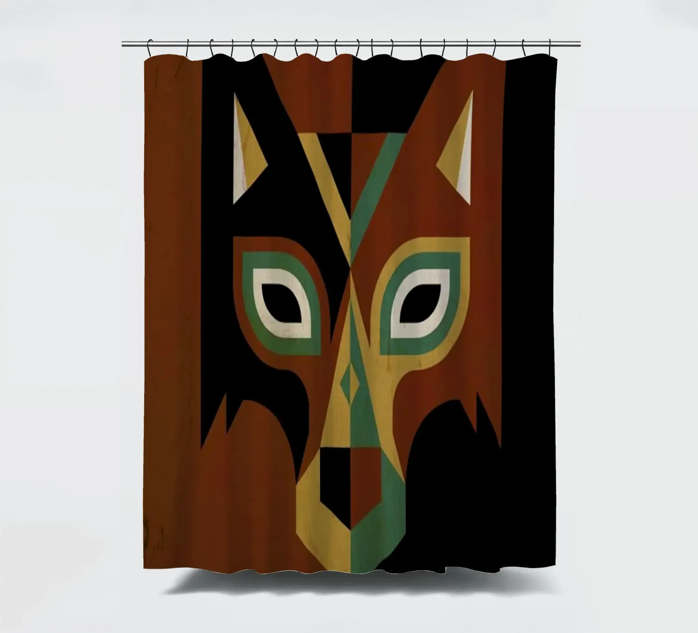 Wolf douchegordijn van Oscar Odd Diodoro