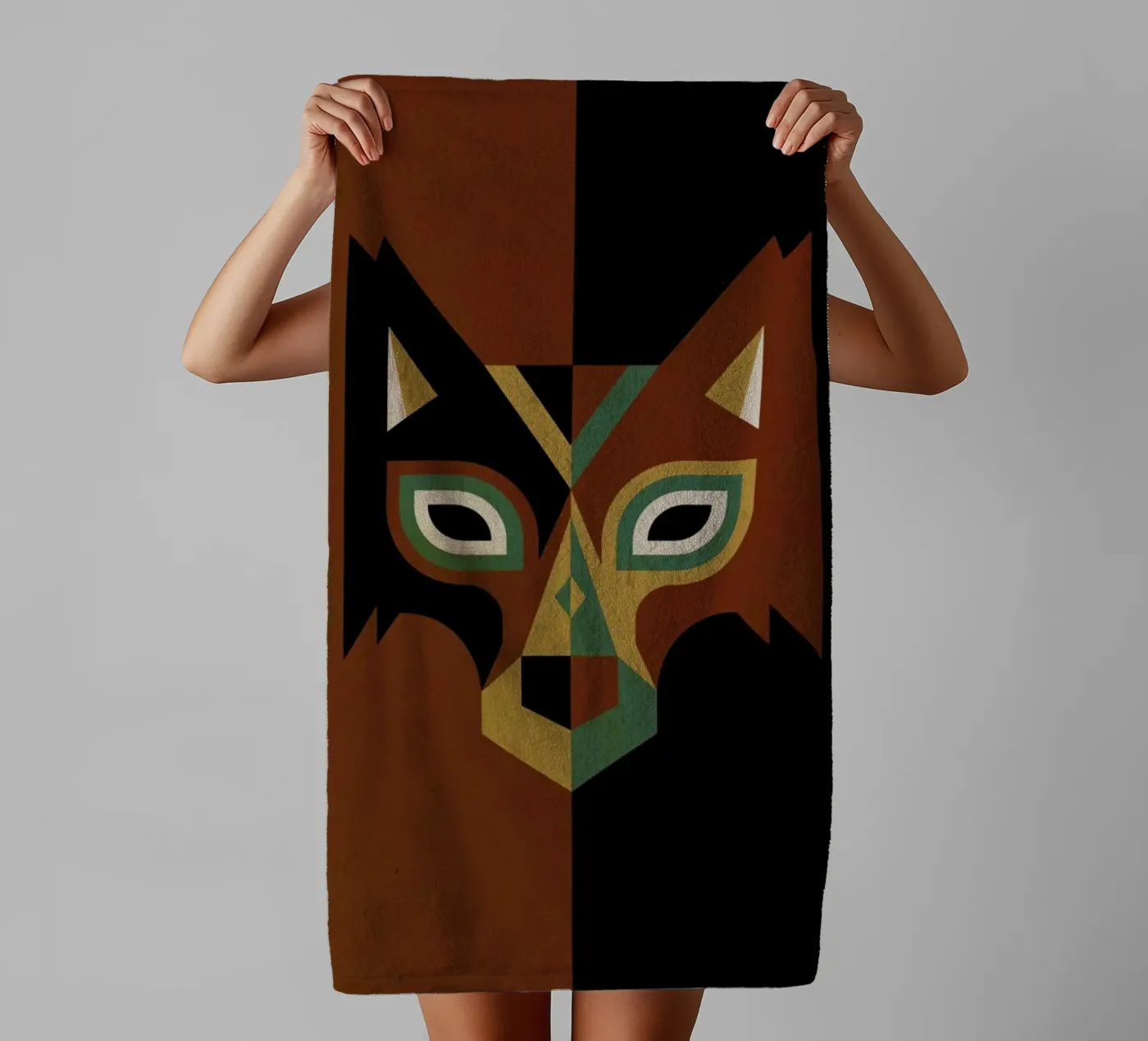Wolf towel by Oscar Odd Diodoro