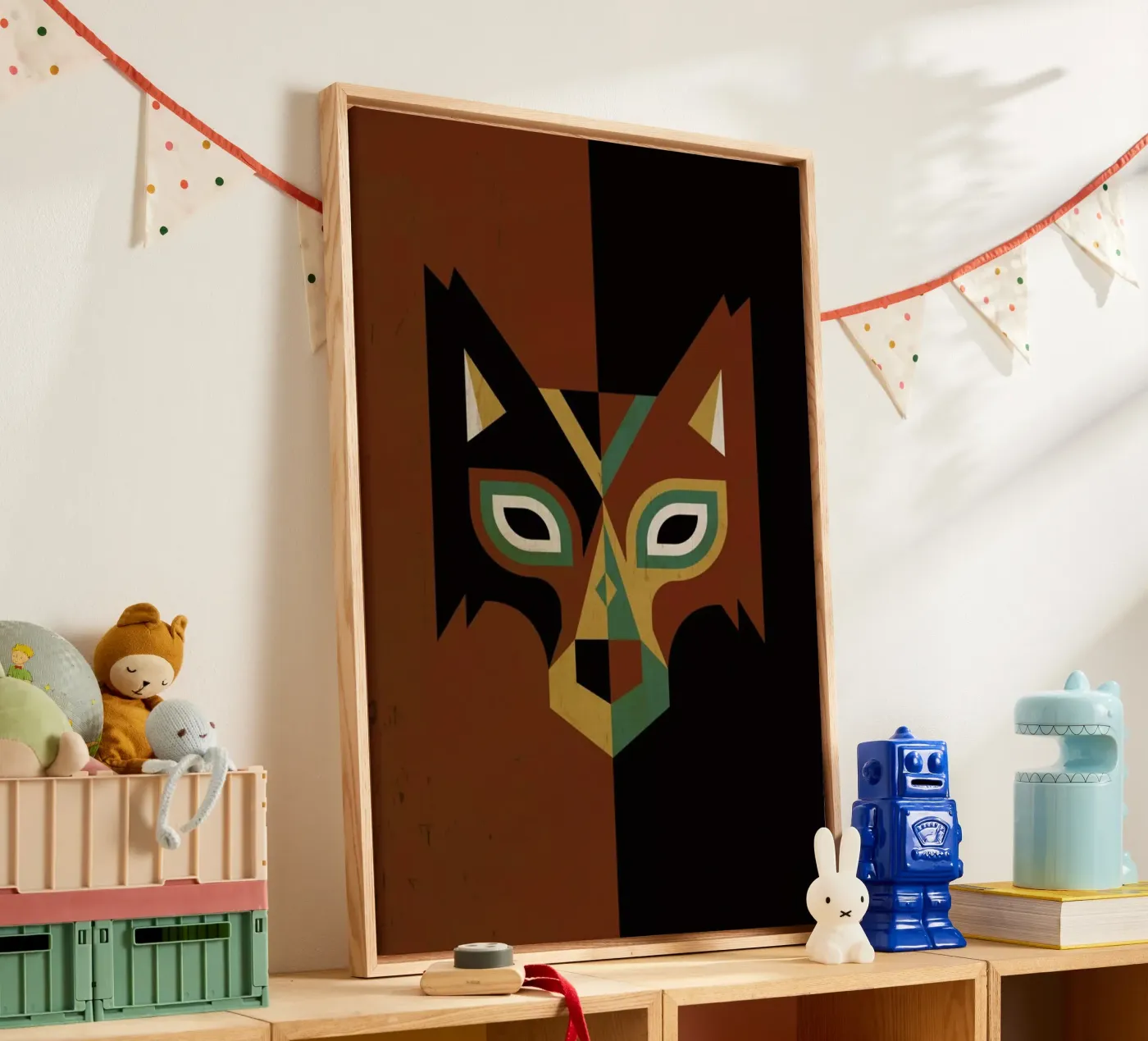 Wolf Leinwand von Oscar Odd Diodoro