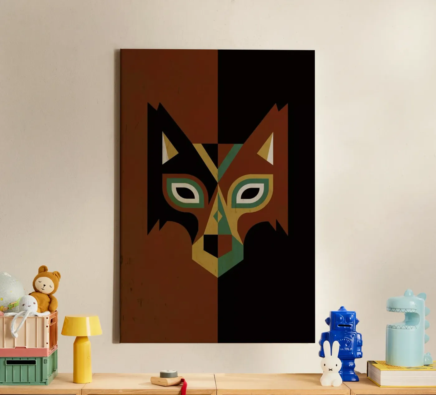 Wolf canvas by Oscar Odd Diodoro
