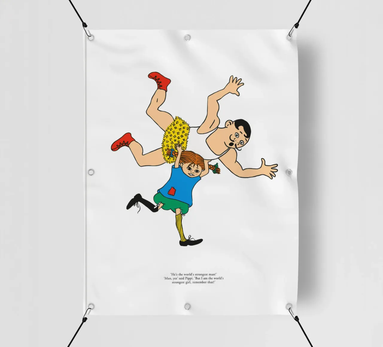 Illustrazione di Pippi Calzelunghe telo in pvc da Earl Beeman