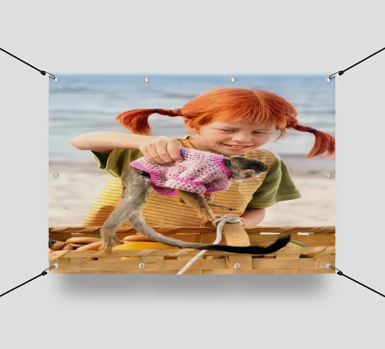 Pippi Calzelunghe divertente telo in pvc da Earl Beeman