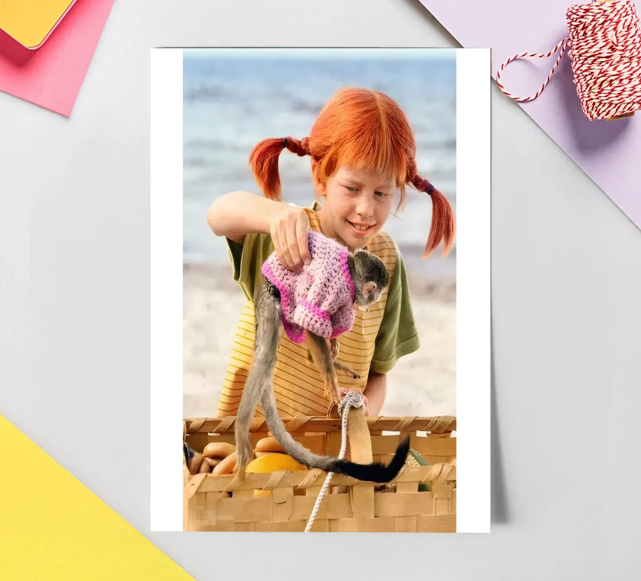 Pippi Calzelunghe divertente foglio adesivo da Earl Beeman