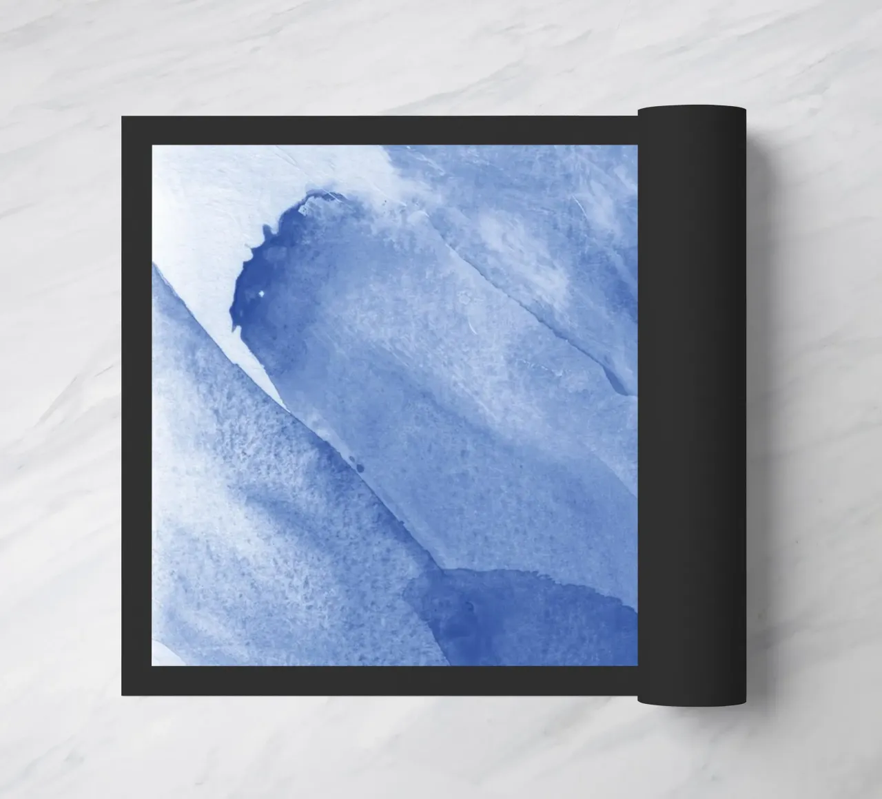 Pennellate astratte blu 2 zerbino da NouveauPrints
