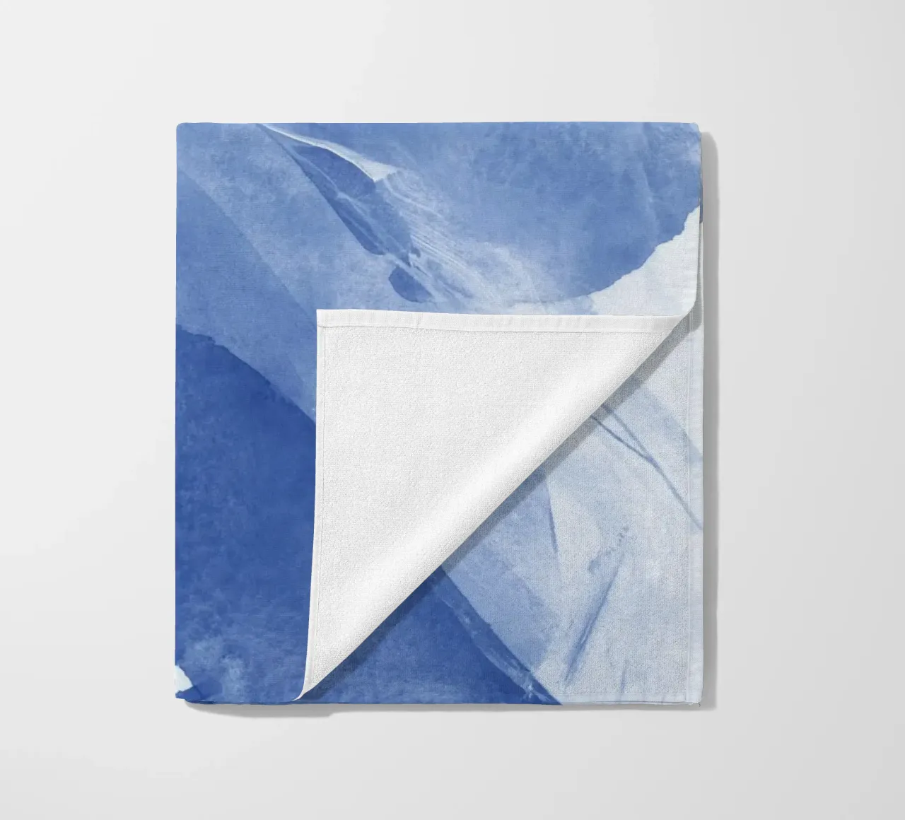 Pennellate astratte blu 2 telo mare da NouveauPrints