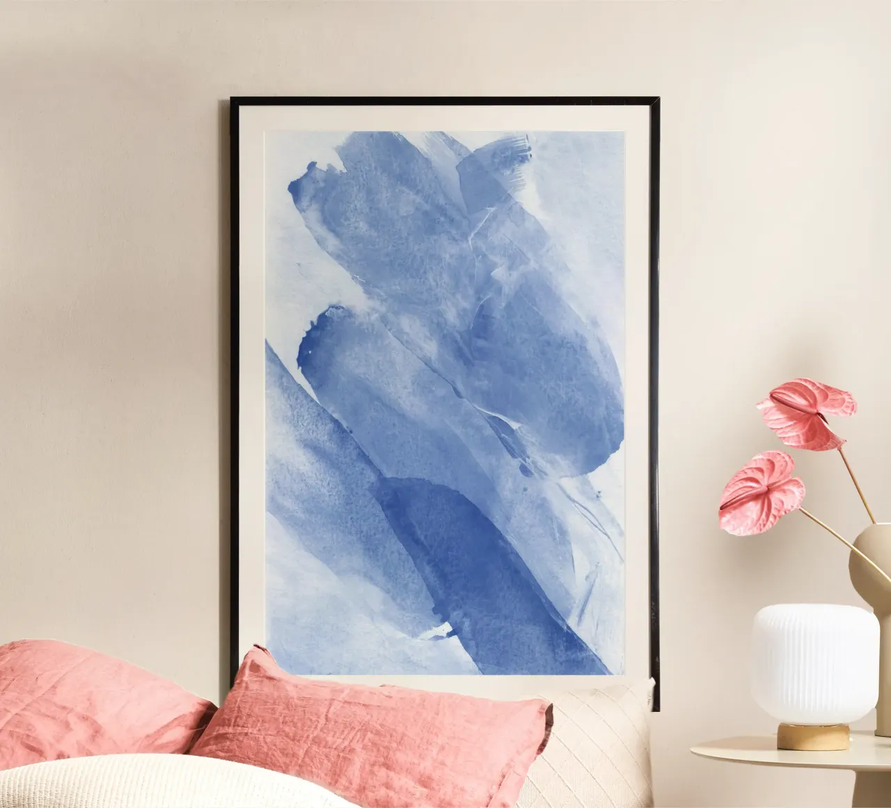 Pennellate astratte blu 2 carta hahnemühle da NouveauPrints