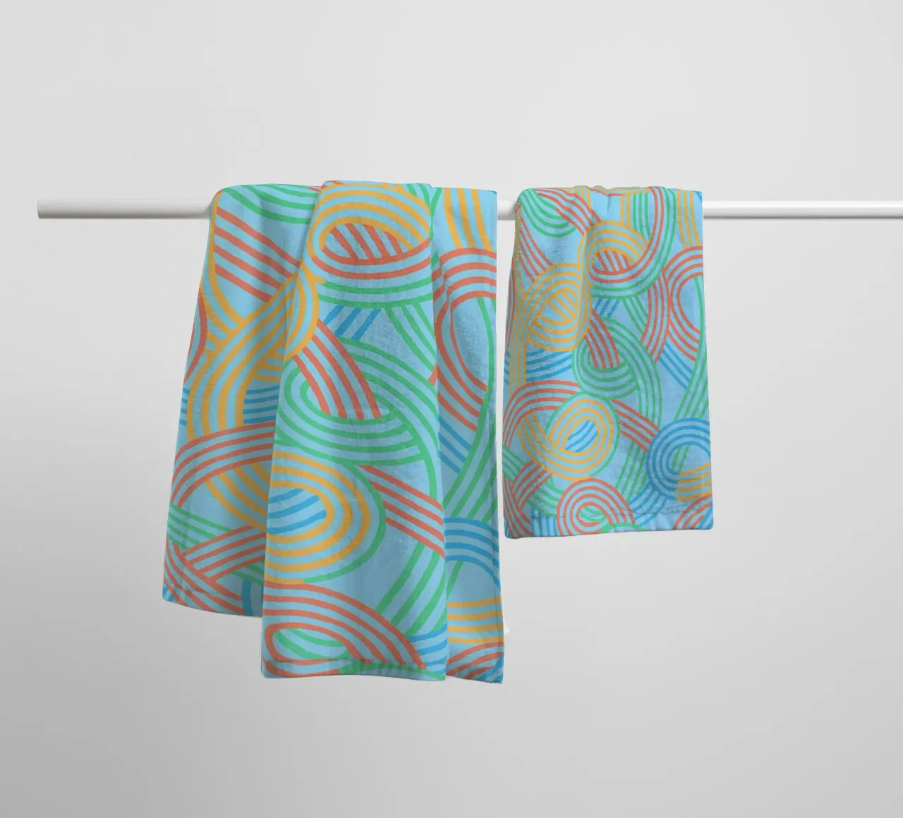lignes abstraites de sangles vectorielles serviette de bain de oneway