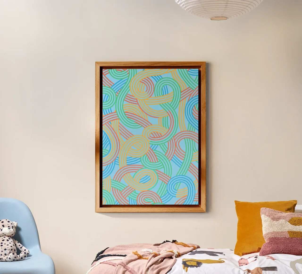 abstraktes gurtband linien vektor Alu-Dibond von oneway