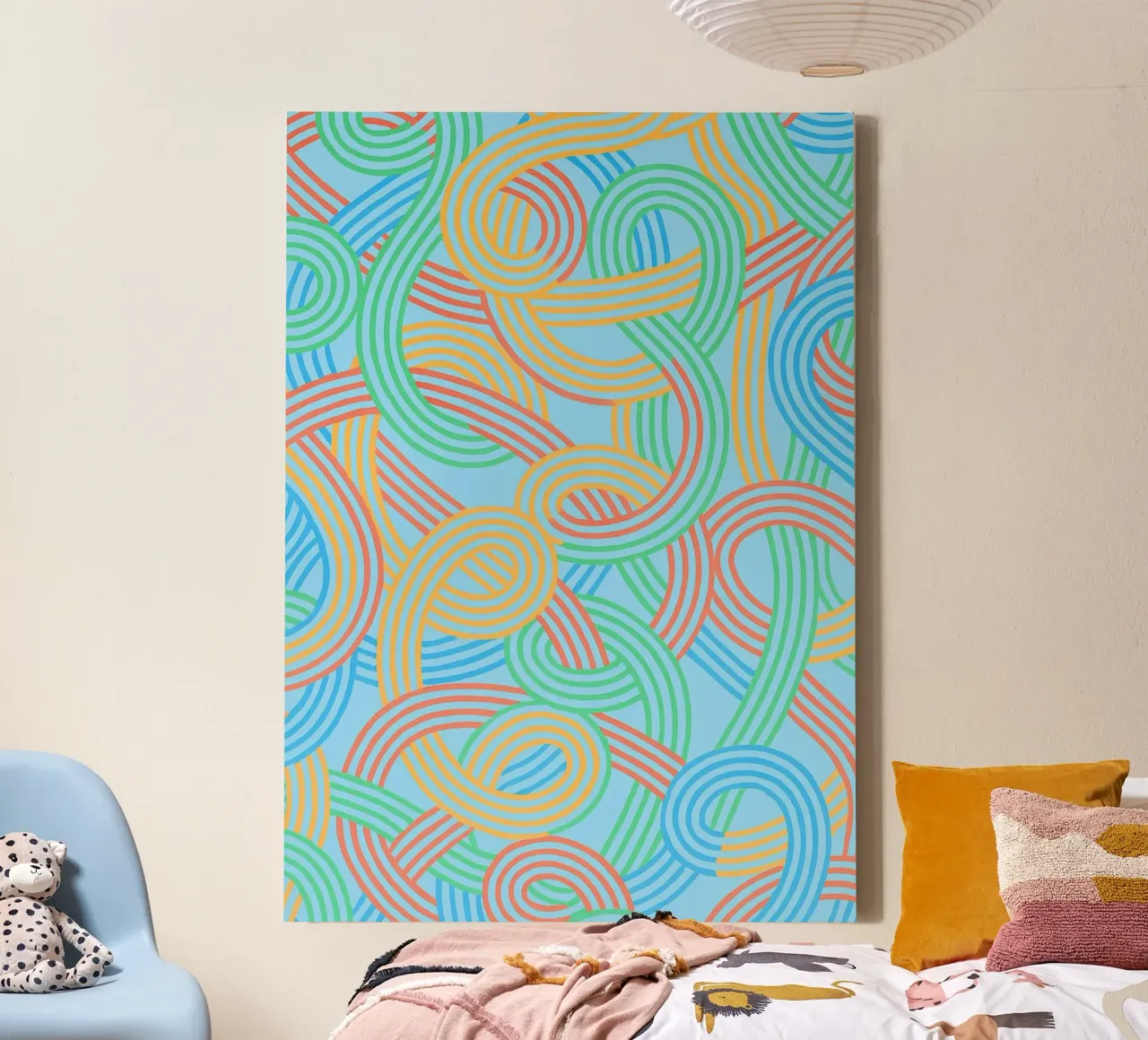 abstract webbing lines vector canvas by oneway