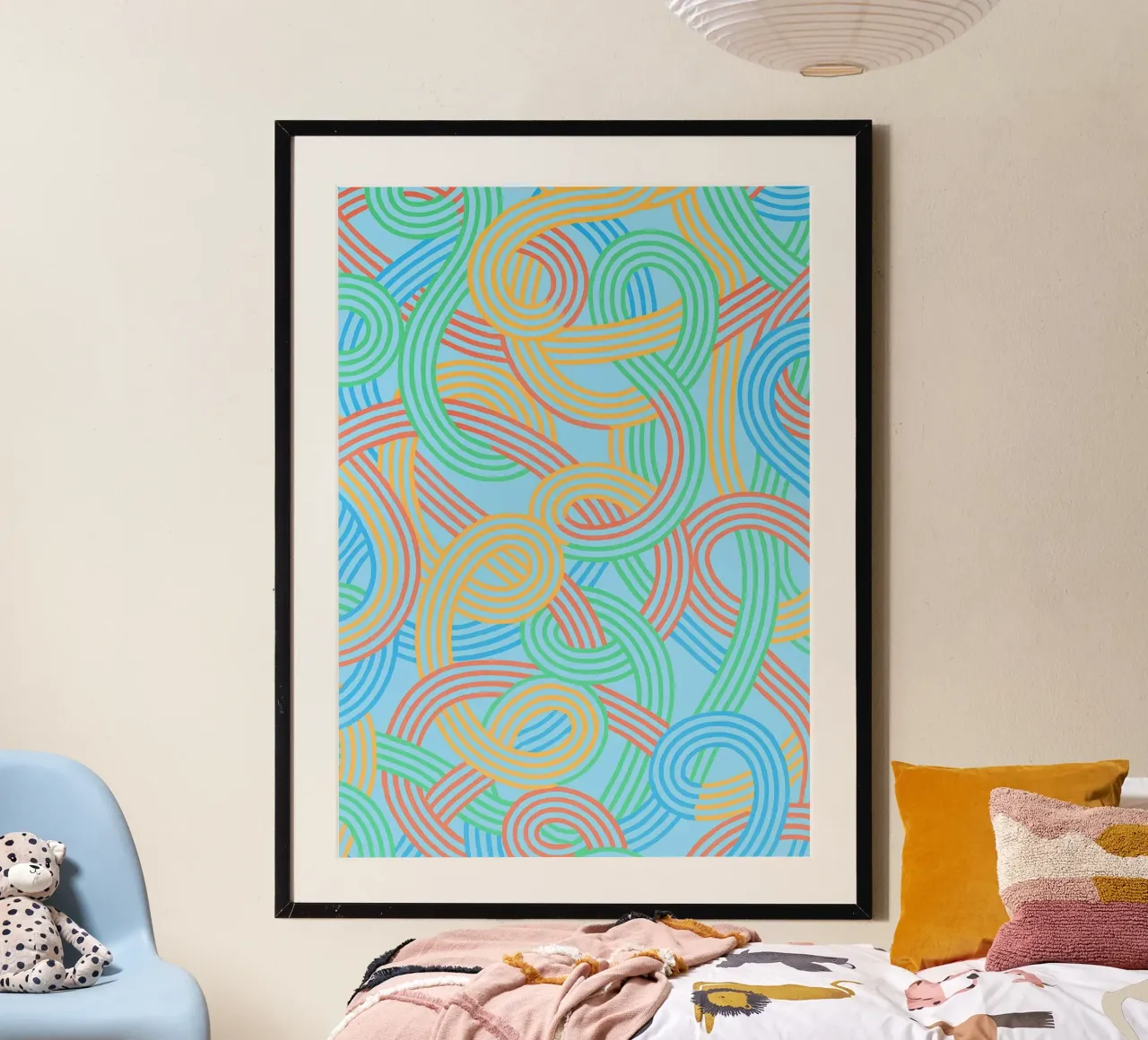 abstract webbing lines vector poster by oneway