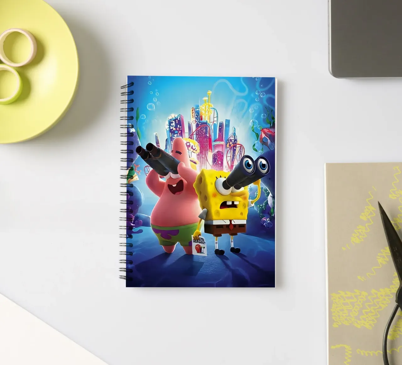 SpongeBob spiral notebook by Low poly art