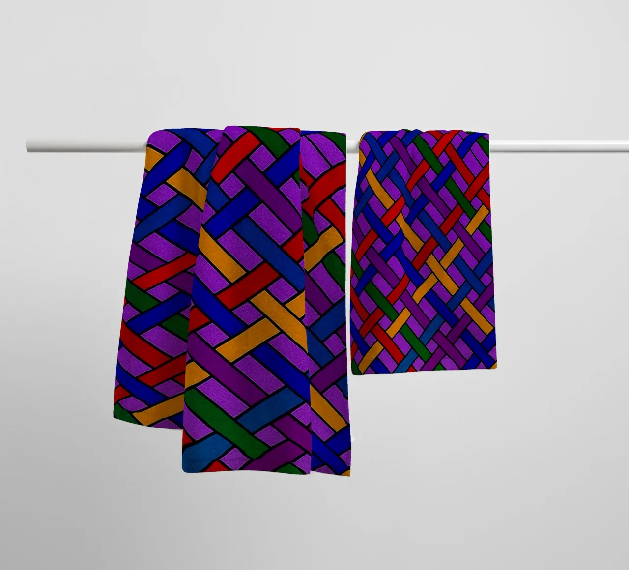 abstract webbing purple lines vector towel by oneway