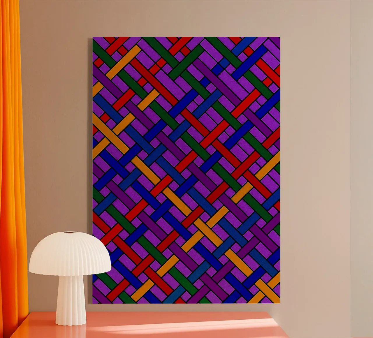 vector de líneas abstractas púrpura metacrilato de oneway