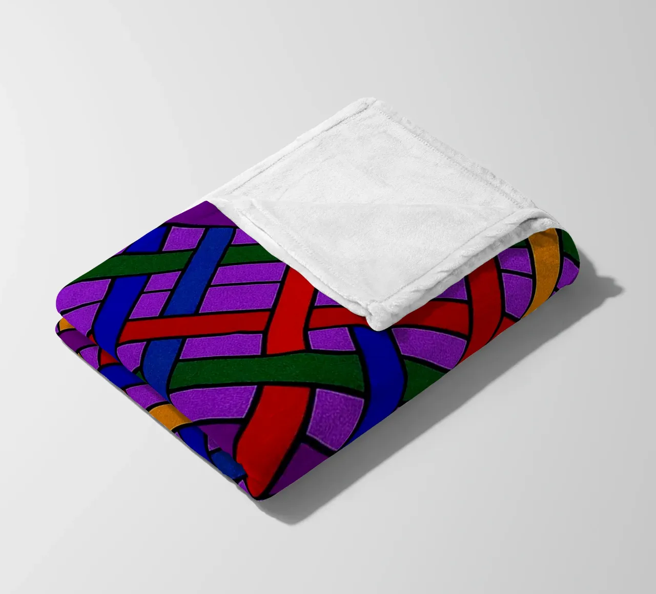 abstract webbing purple lines vector fleece blanket by oneway