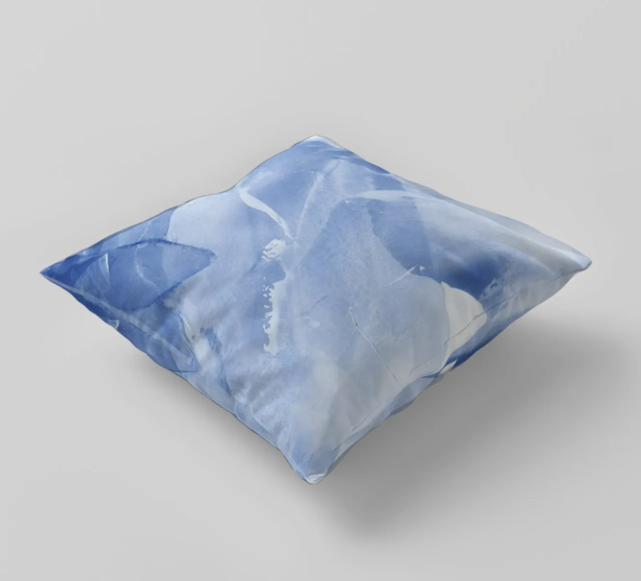 Pennellate astratte blu 3 cuscino da NouveauPrints