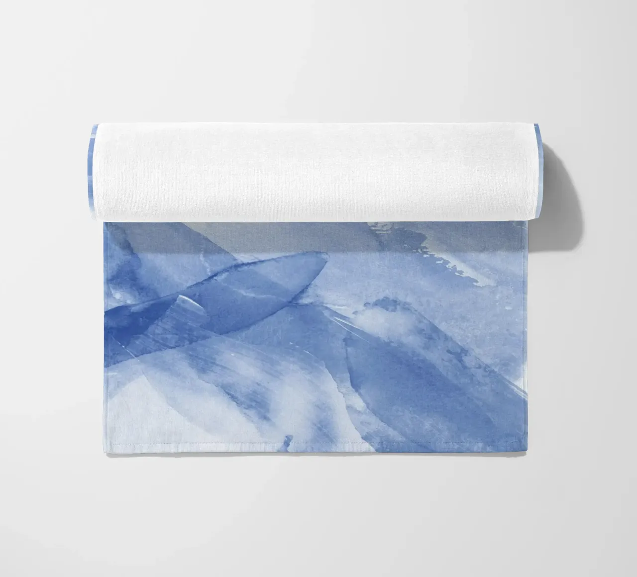 Pennellate astratte blu 3 telo mare da NouveauPrints