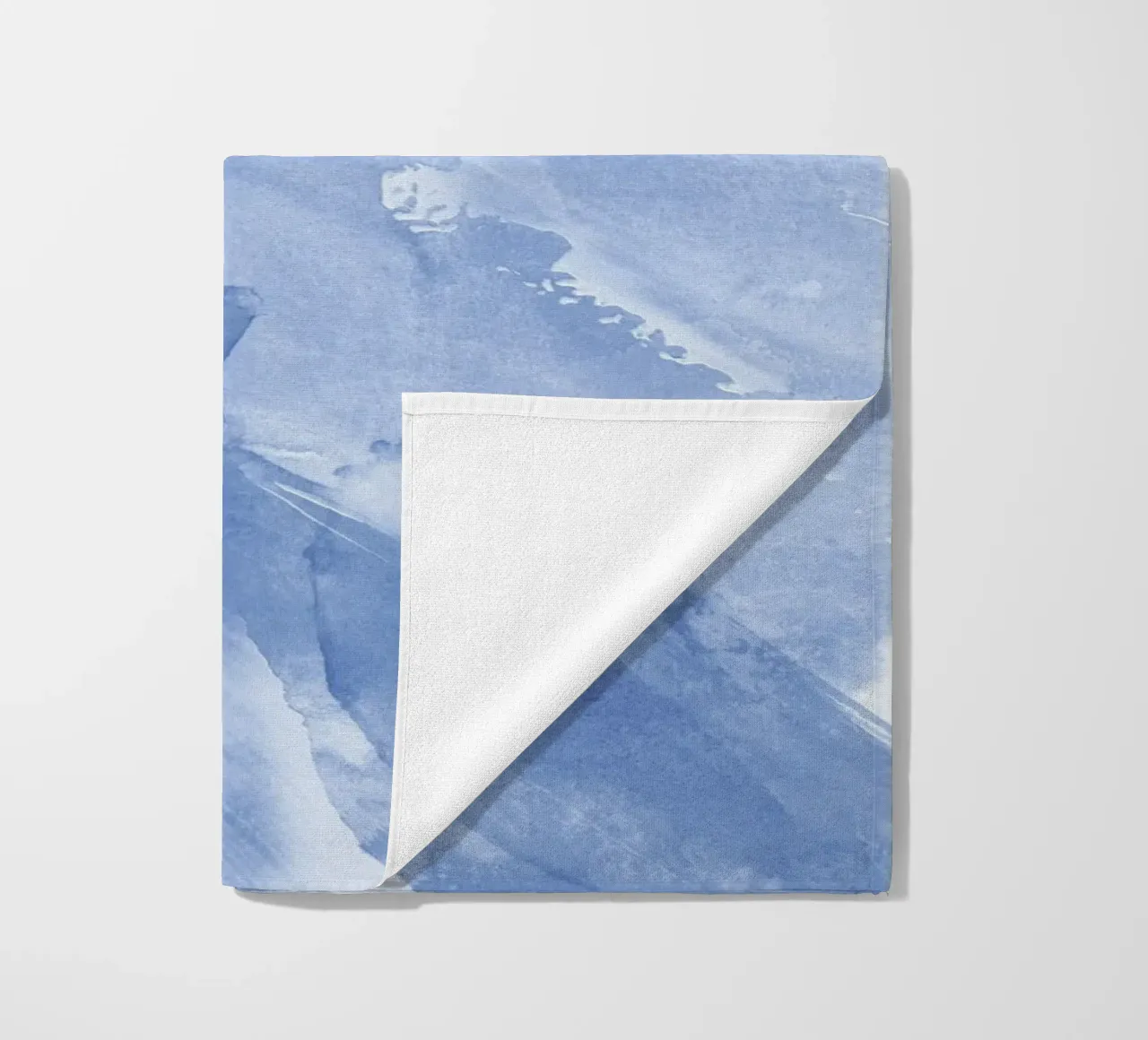 Pennellate astratte blu 3 telo mare da NouveauPrints