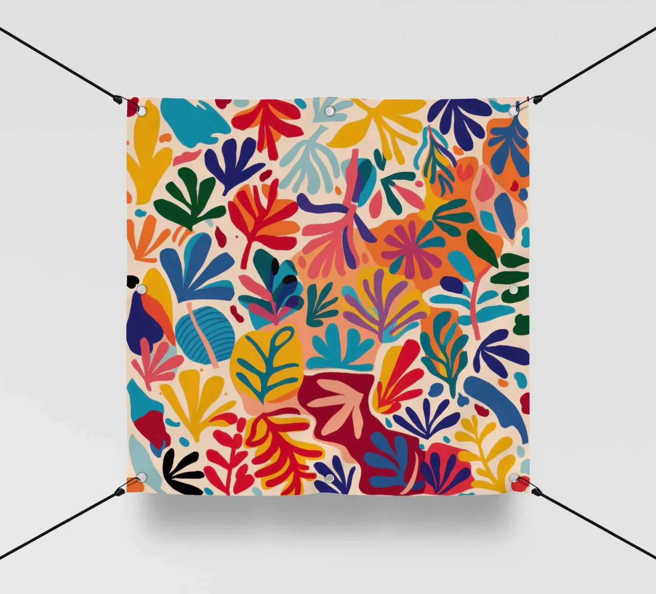 Caos nel giardino dei fiori selvatici telo in pvc da Arcane Lines