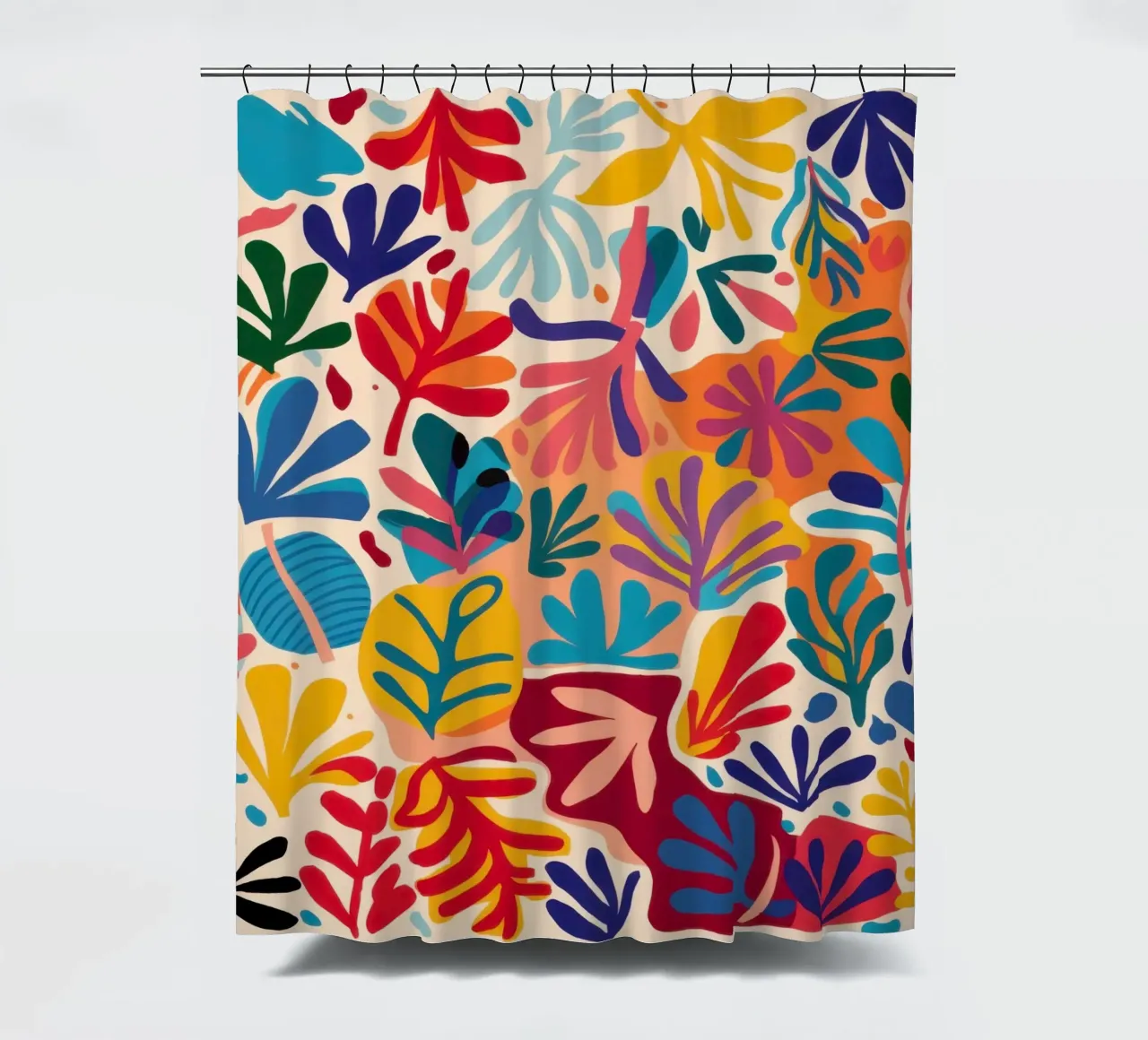 Wildflower Garden Chaos shower curtain by Arcane Lines