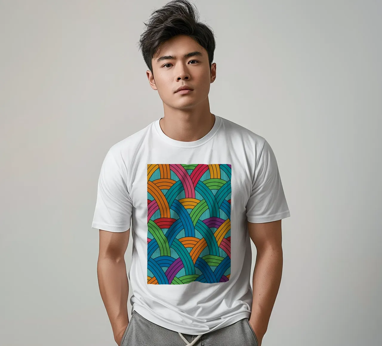 abstract webbing scales lines vector camiseta de oneway