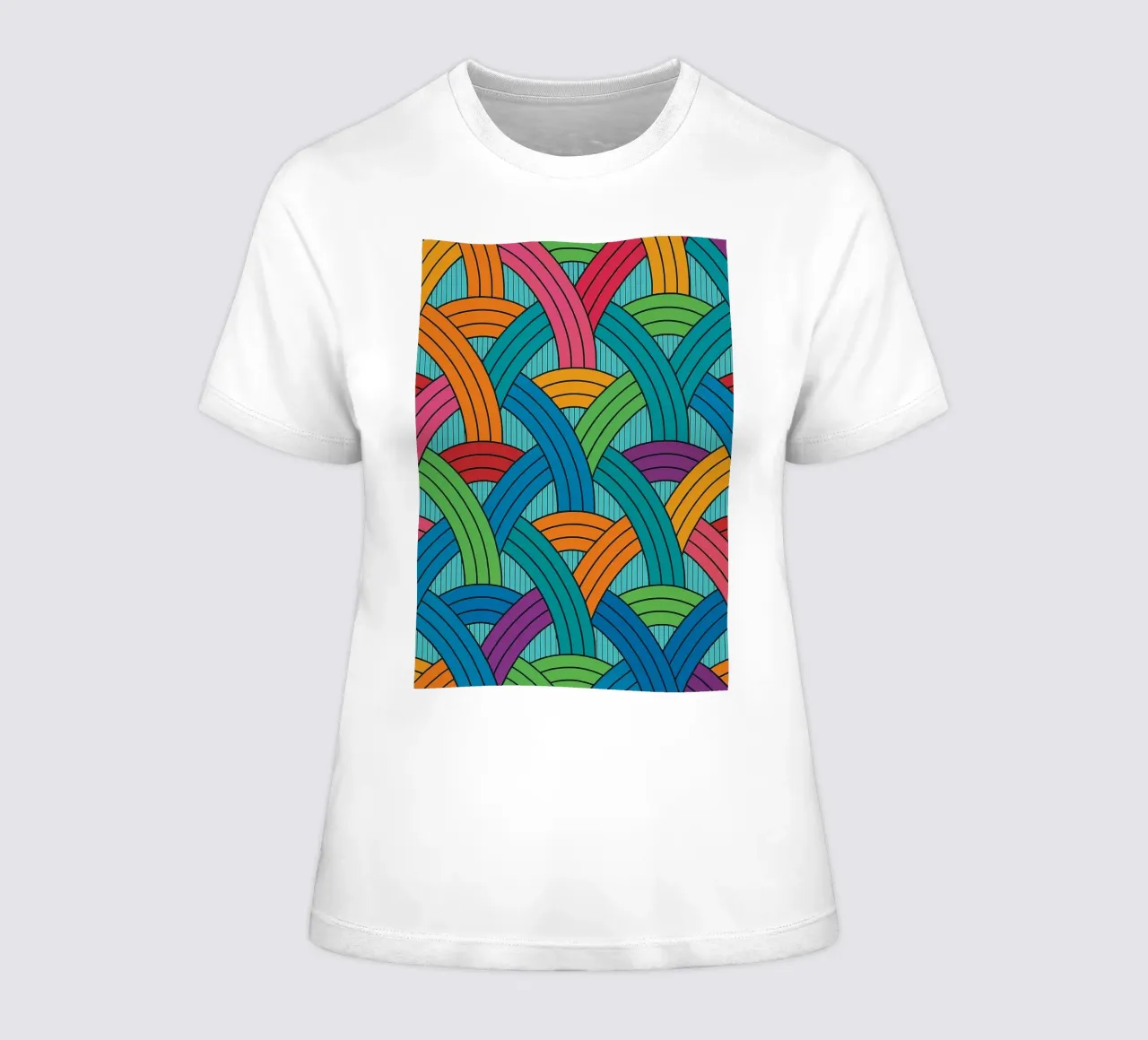 abstract webbing scales lines vector camiseta de mujer de oneway
